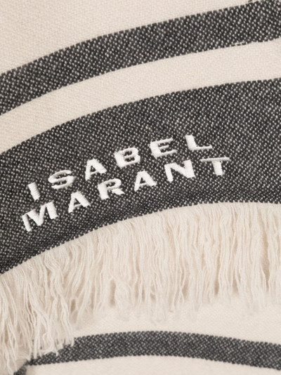 Isabel Marant logo-embroidered knit scarf outlook