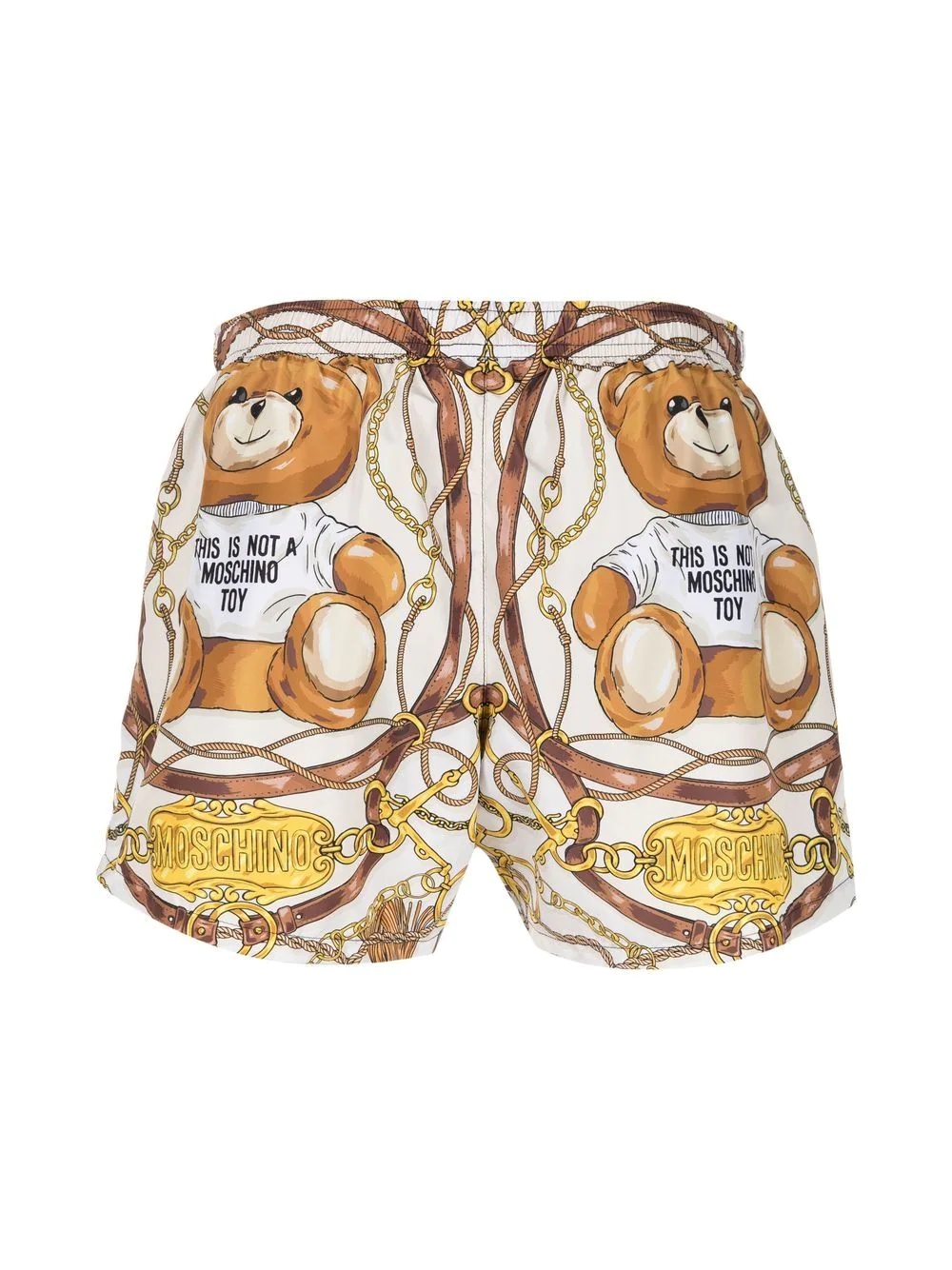 logo teddy print swim shorts - 2