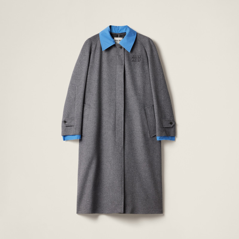 Single-breasted velour coat 1