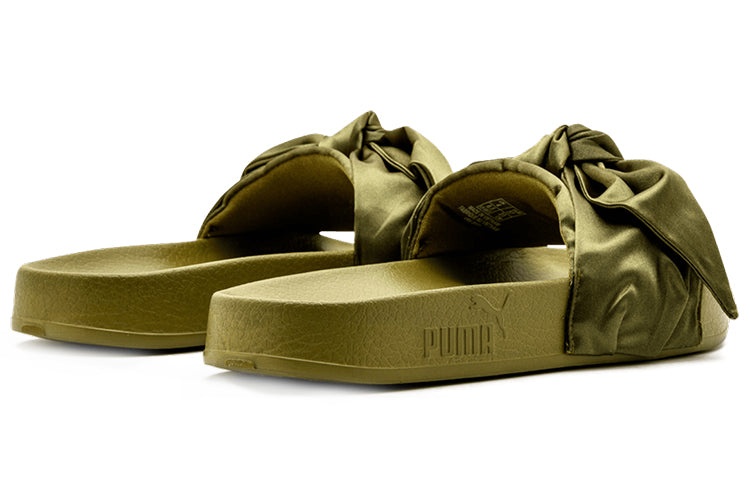 (WMNS) PUMA Fenty x Bow Slide 'Olive' 365774-01 - 4