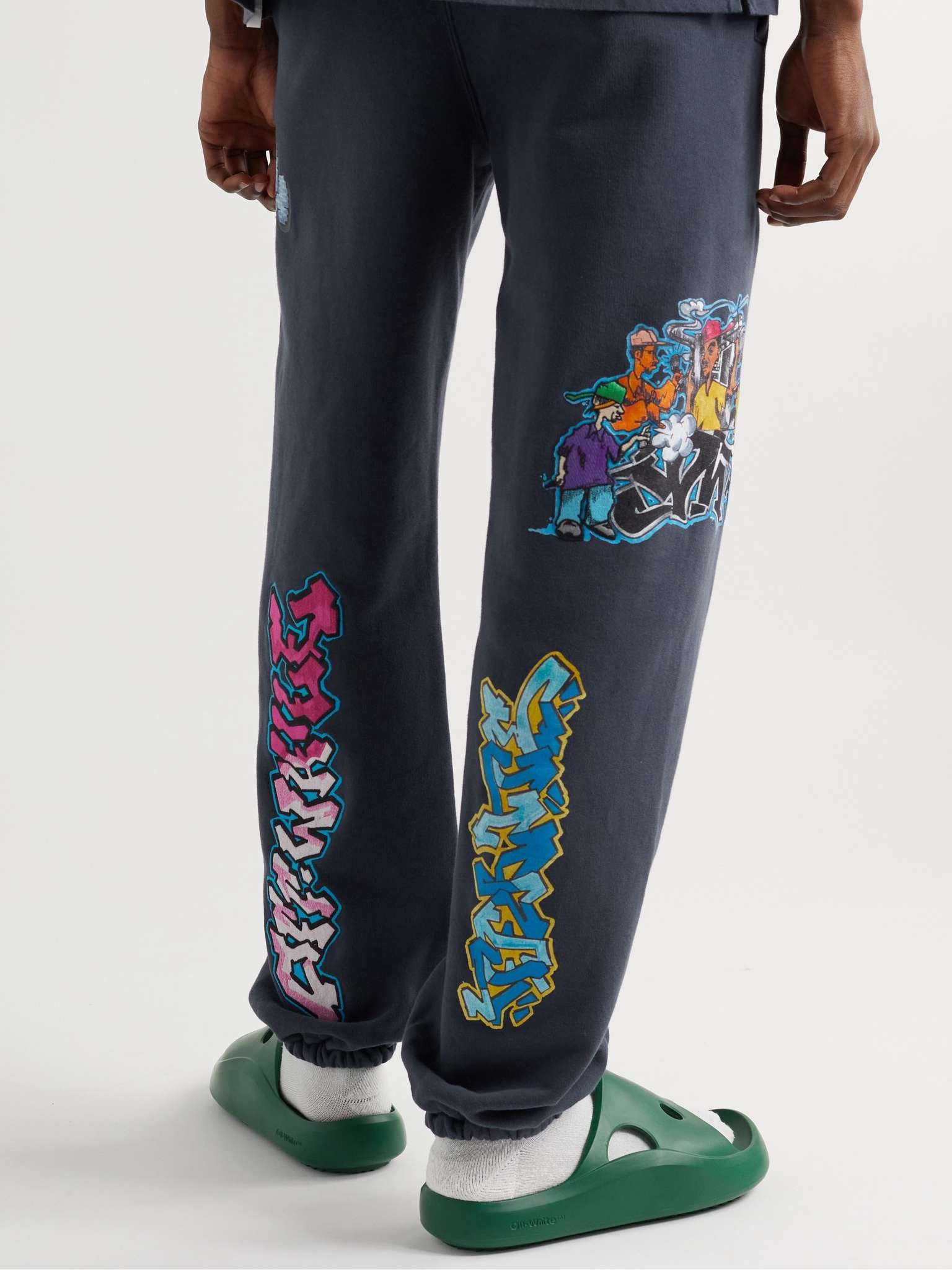 Graff Pupp Embroidered Printed Cotton-Jersey Sweatpants - 4