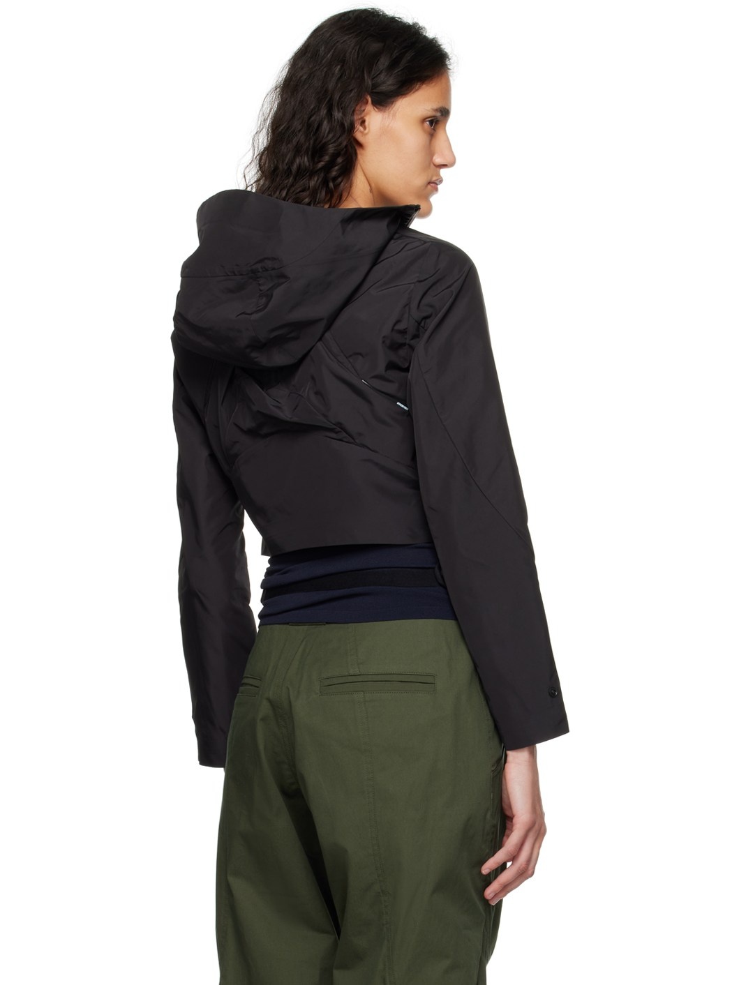 Black Cropped Jacket - 3