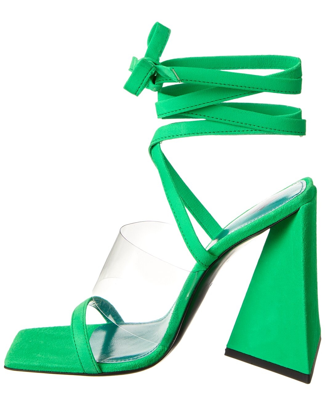 The Attico Isa Suede & Vinyl Sandal - 2