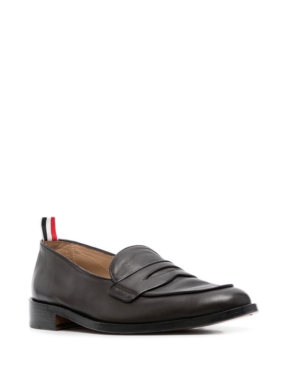 grosgrain-loop trim loafers - 2