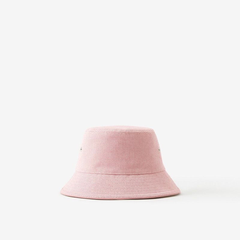 Burberry Embroidered Logo Cotton Canvas Bucket Hat outlook