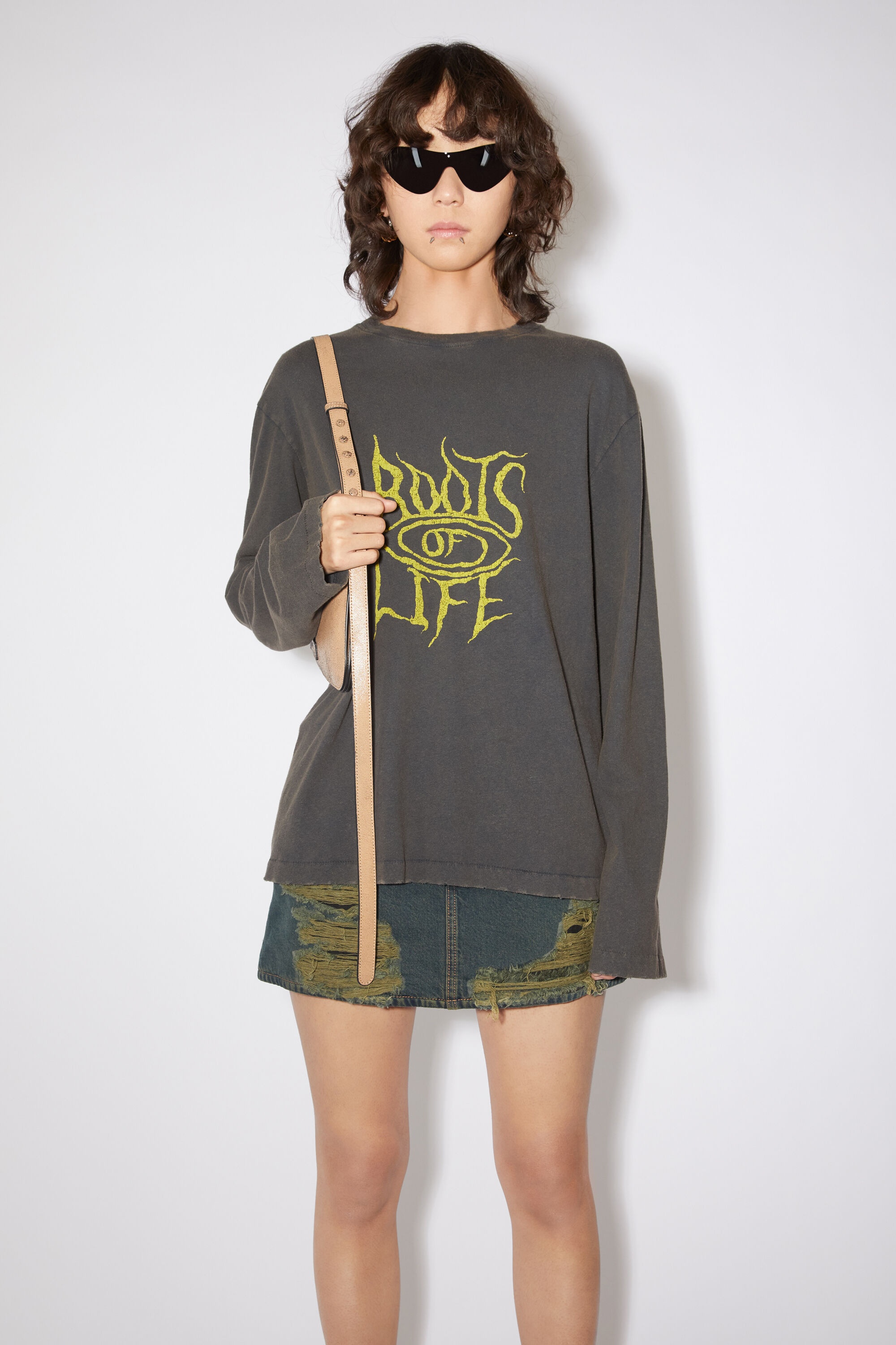 Printed sweater - Faded black - 2