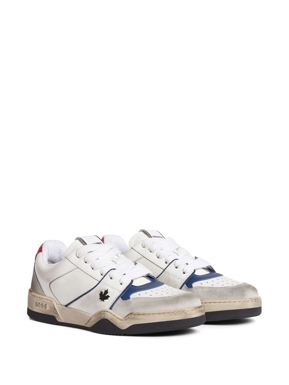 Skate distressed lace-up sneakers - 2