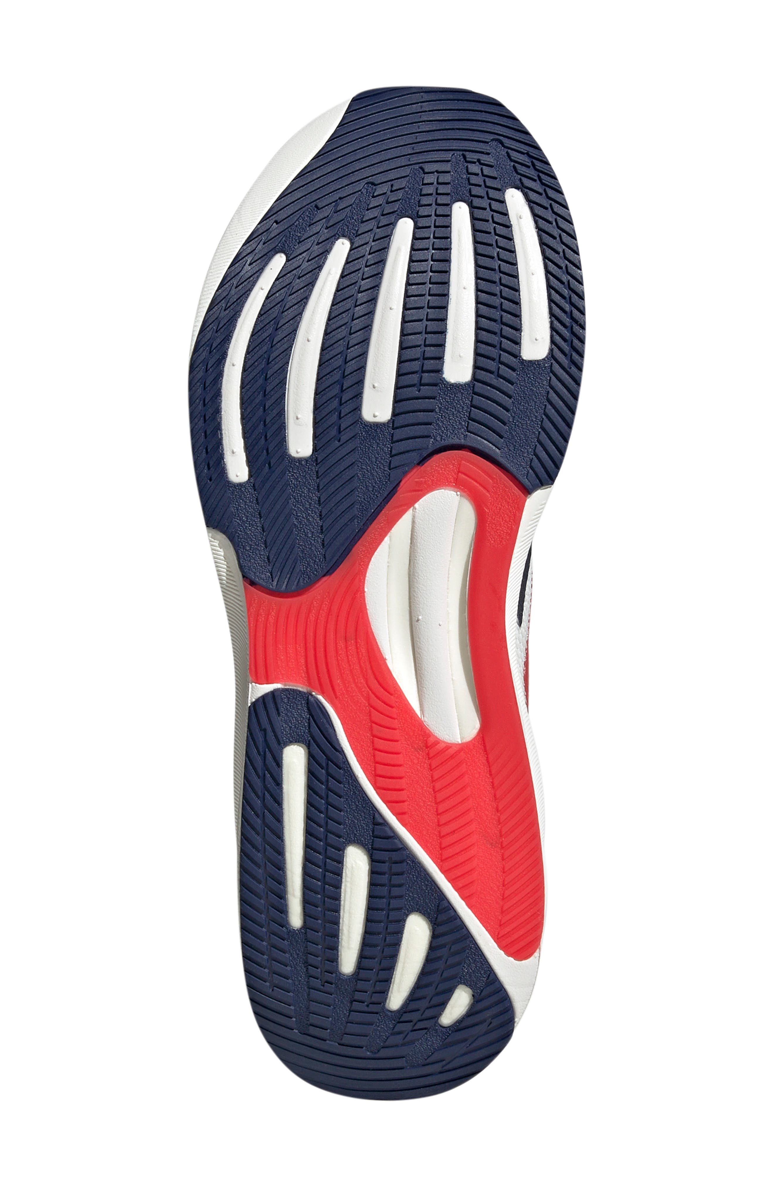 adidas Supernova Rise 2 Running Shoe in White/Dark Blue/Pure Ruby at Nordstrom - 5