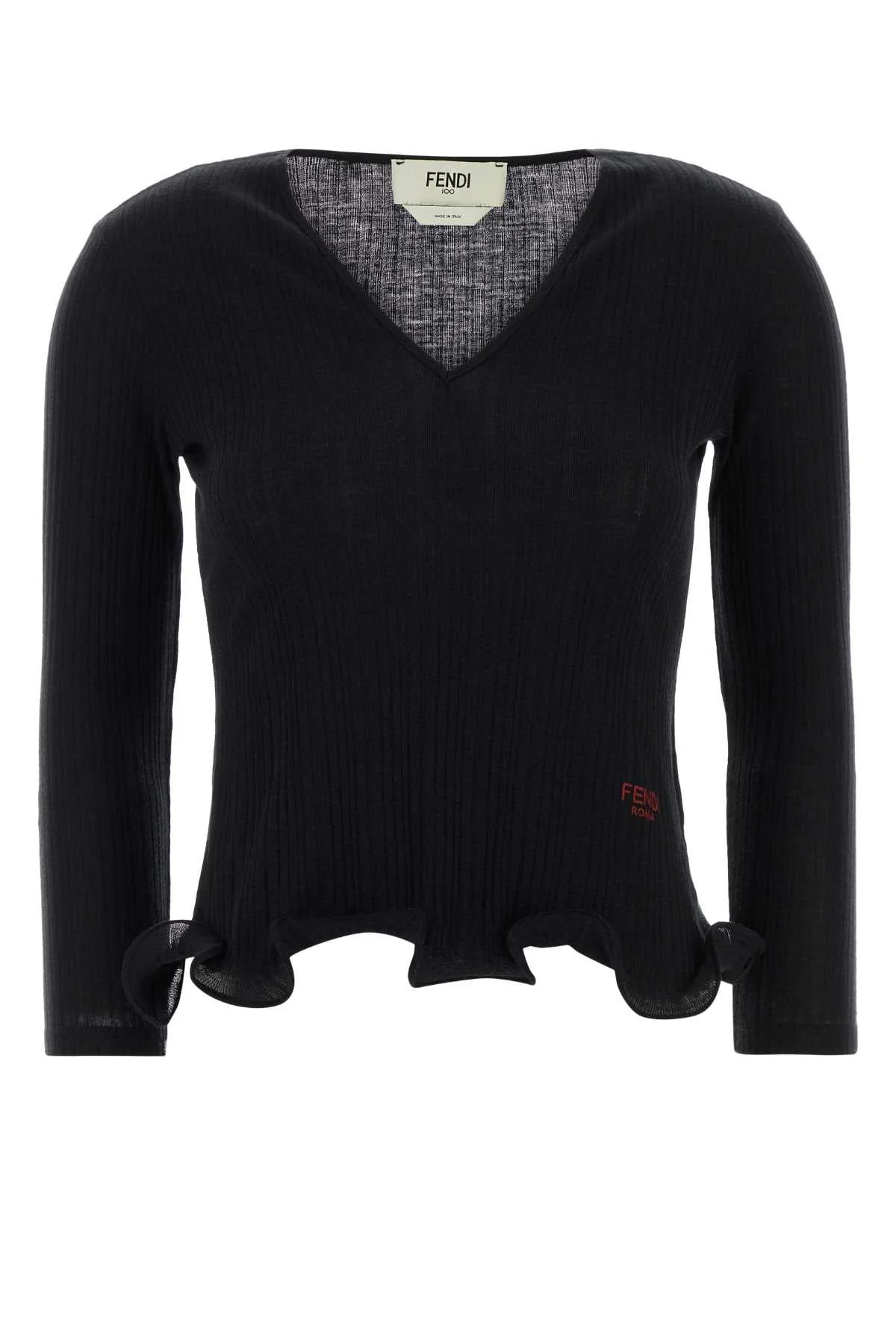 Fendi Women Black Wool Top - 1