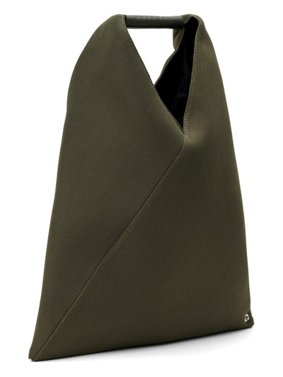 MM6 Maison Margiela Green Small Classic Triangle Tote outlook