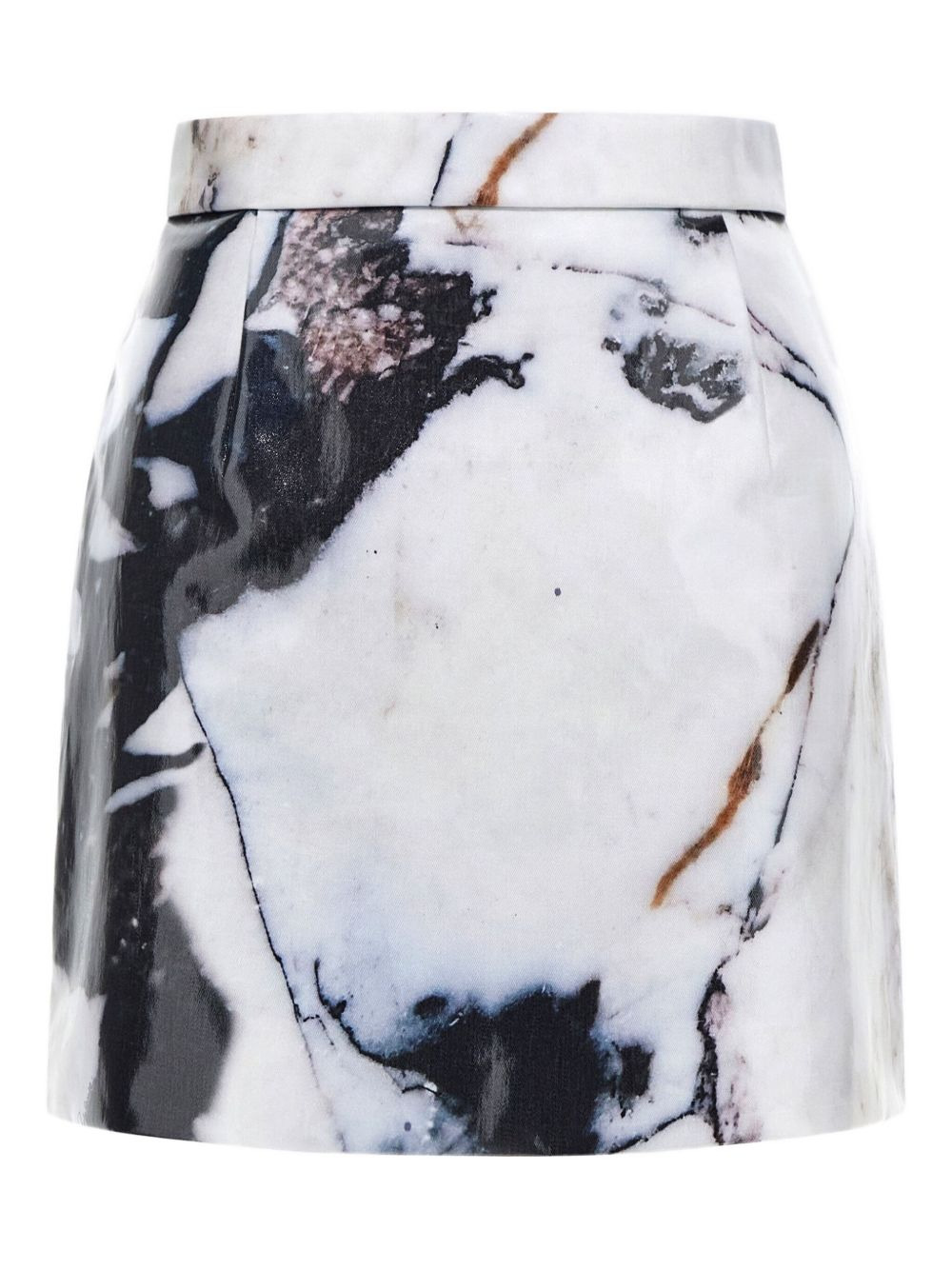 marble-print mini skirt - 1