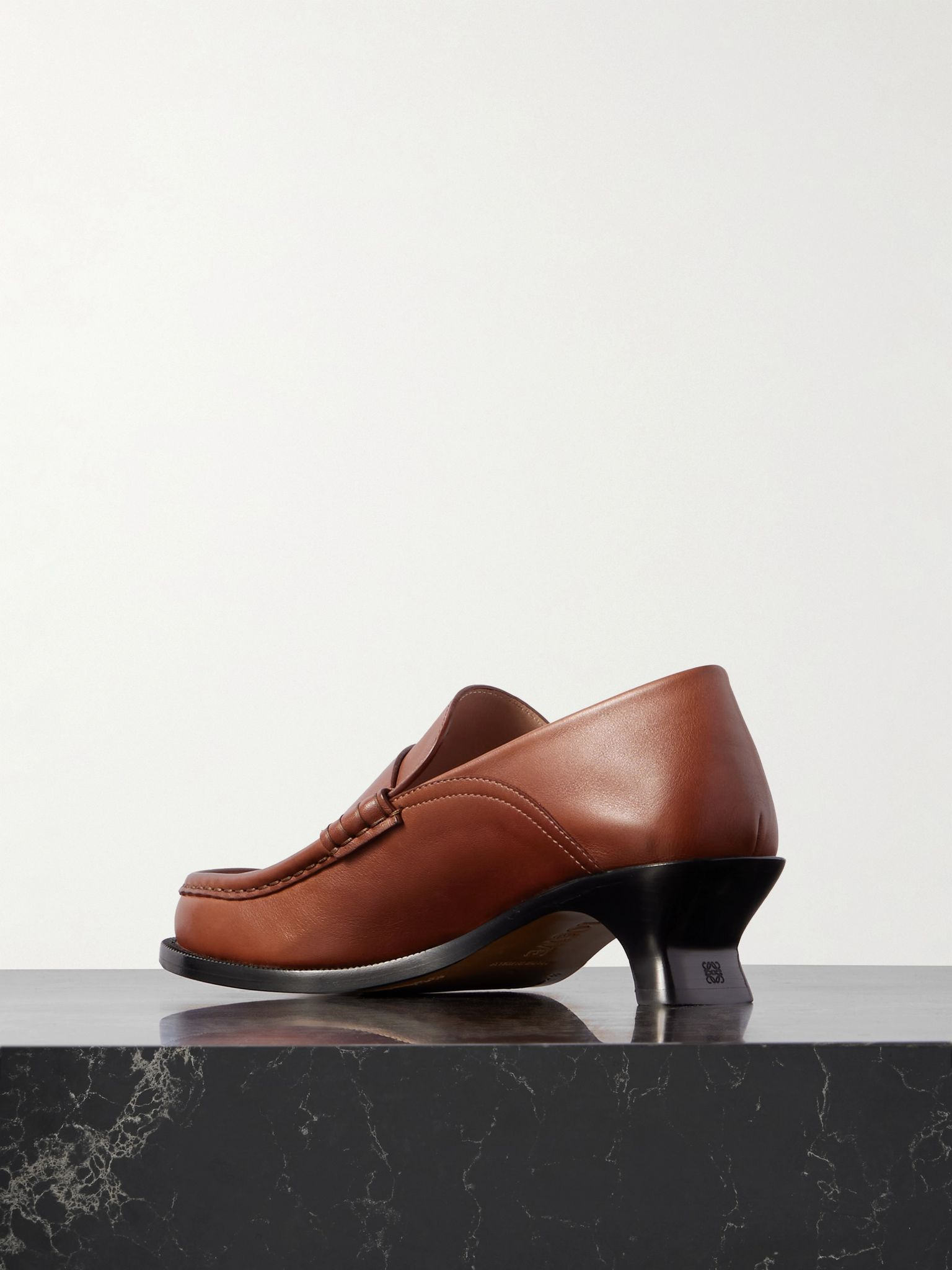 Campo leather pumps Brick - 3