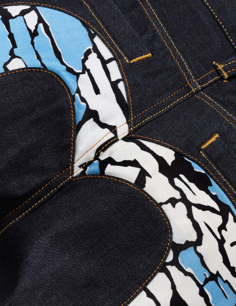 Ishigaki Camouflage Inserted Daicock Regular Fit Denim Shorts 4