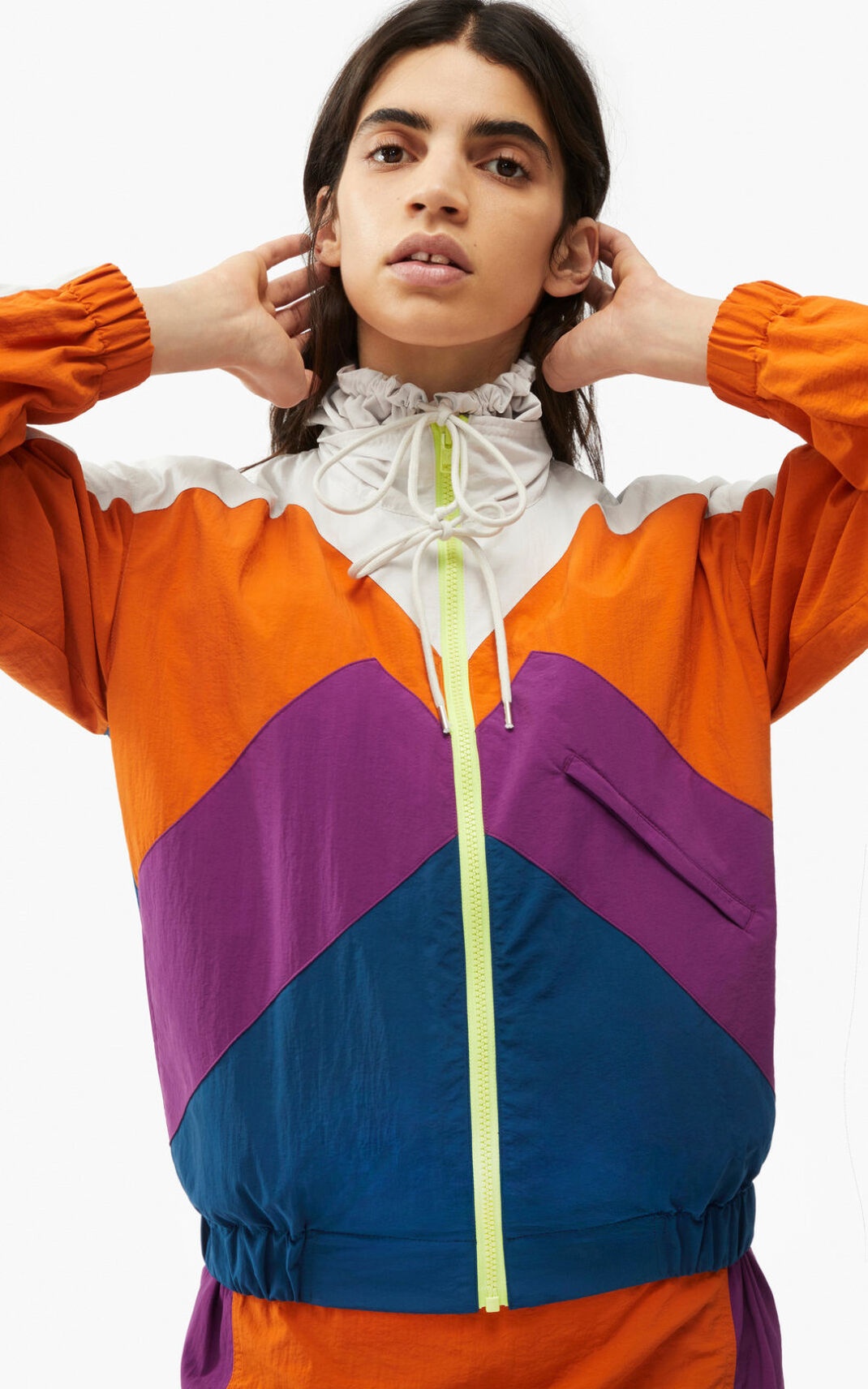 ジャケット KENZO Woman Jacket Orange FD52BL1719NF 17 Kenzo Down Jackets for Women - Shop on FARFETCH