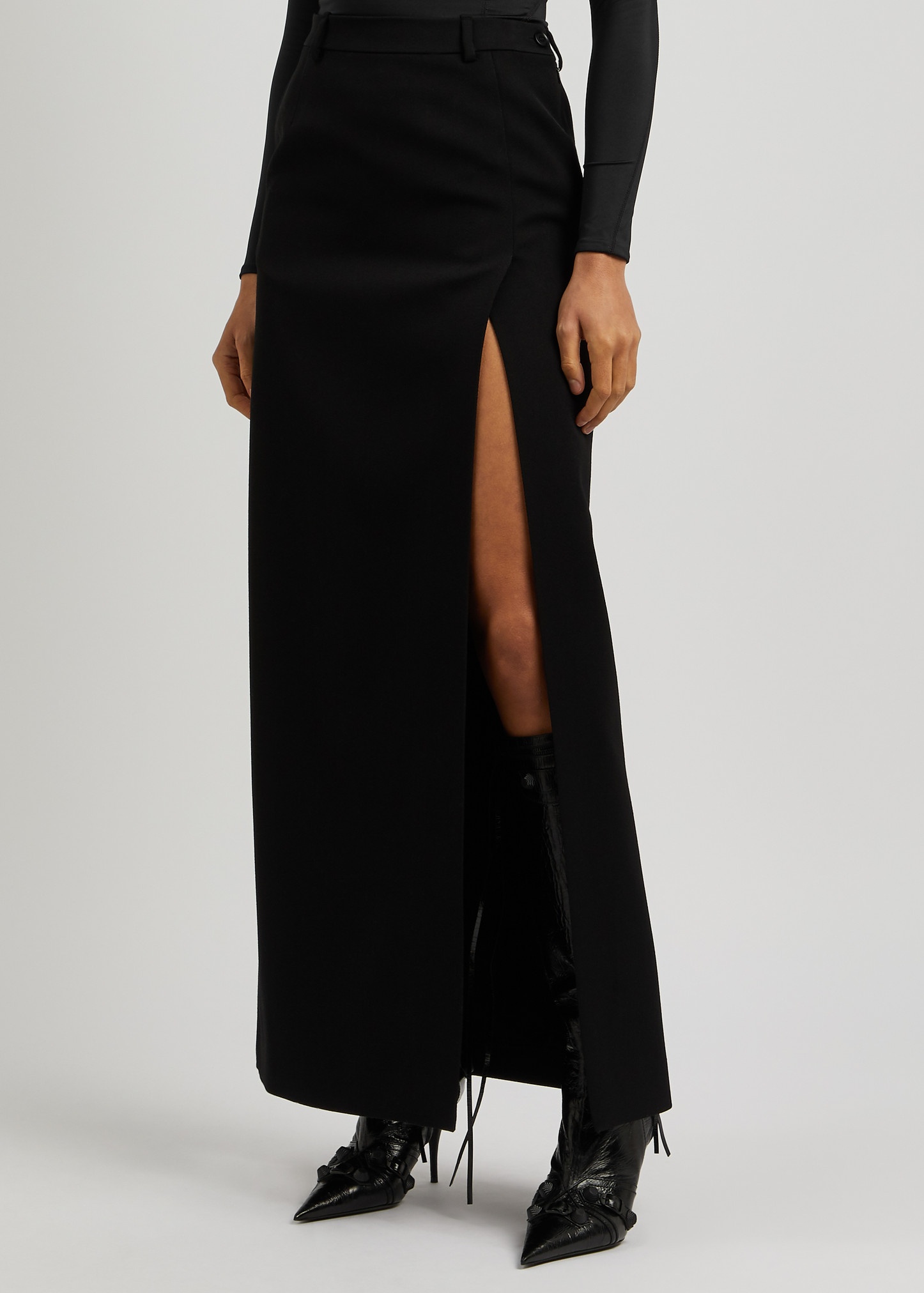 BALENCIAGA Wool maxi skirt | harveynichols | REVERSIBLE