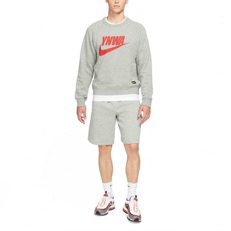 Men's Nike Logo Casual Sports Round Neck Pullover Gray DD9747-002 - 3