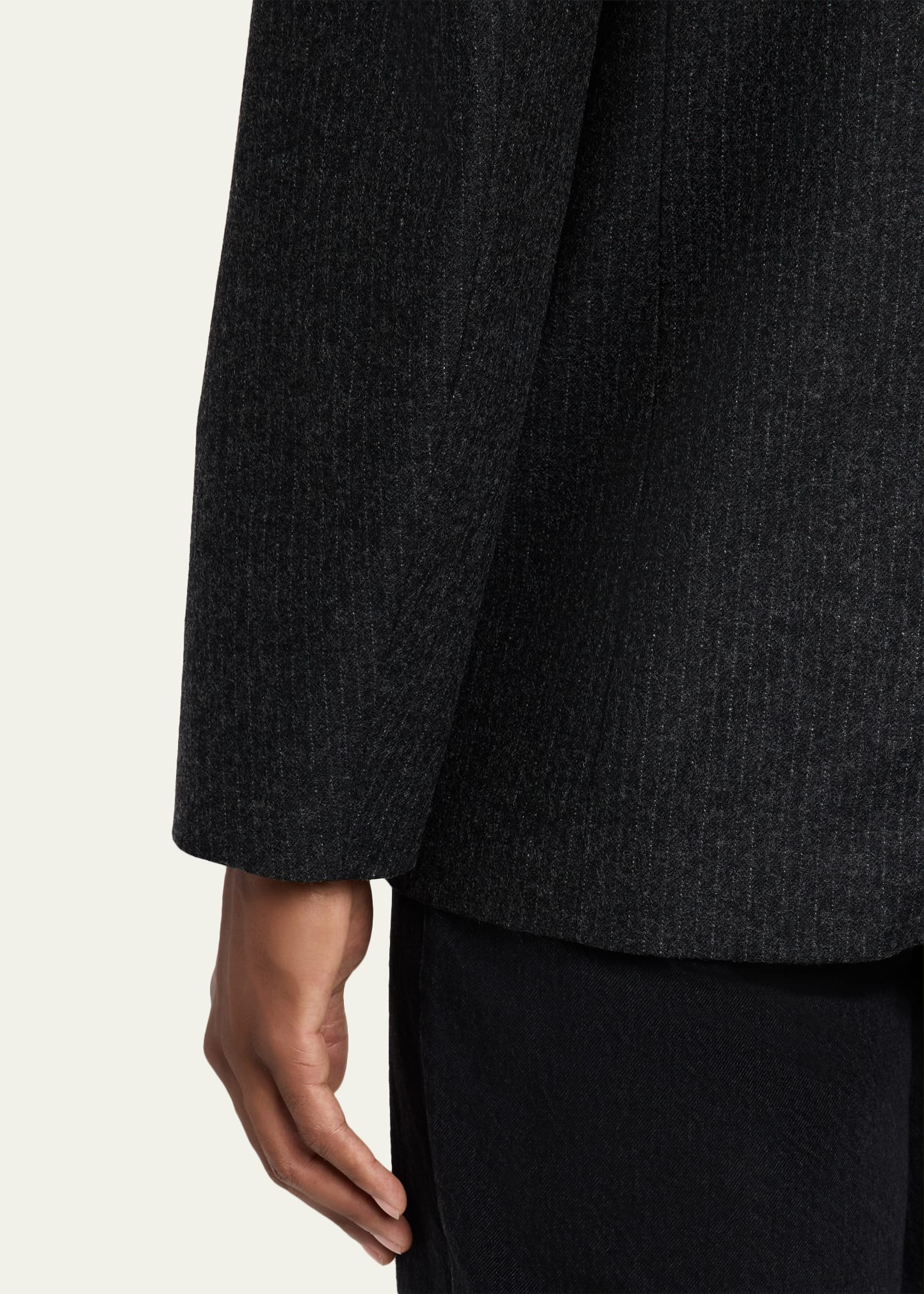 Men's Pinstripe Wool Blazer - 8