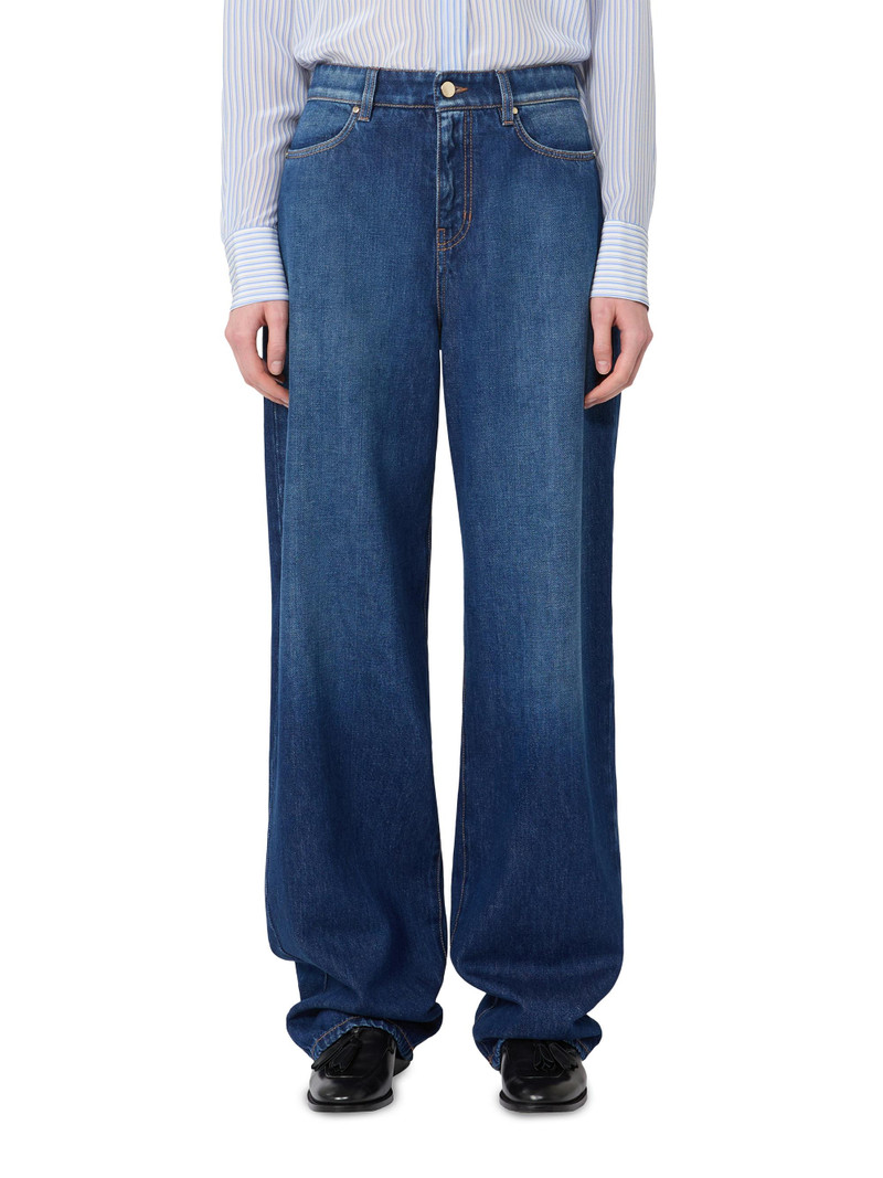 Women's Denim Baggy Jeans - Navy 3