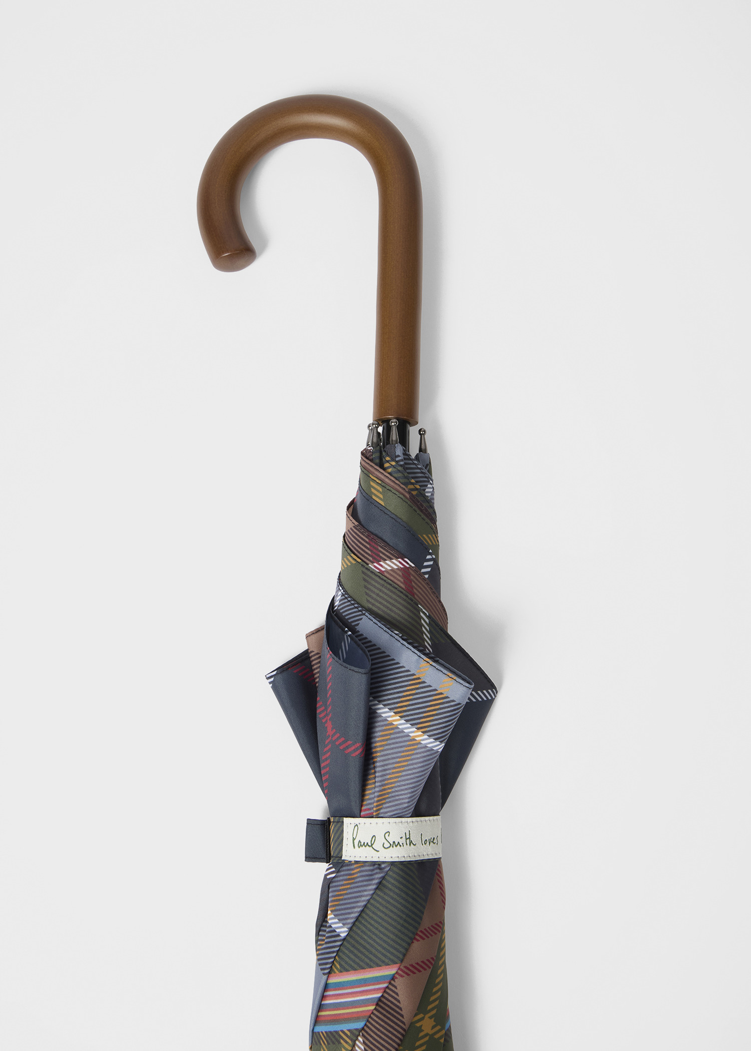 Paul Smith loves Barbour - Mixed Tartan Umbrella - 6