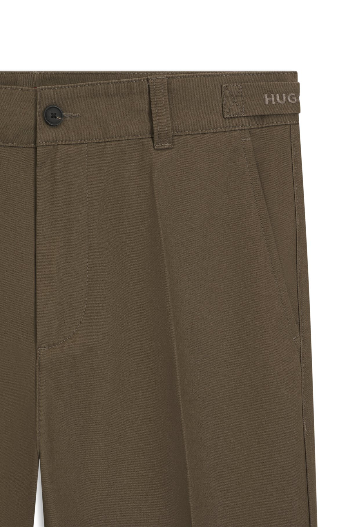 SLIM-FIT CHINOS IN MERCERISED COTTON TWILL - 6