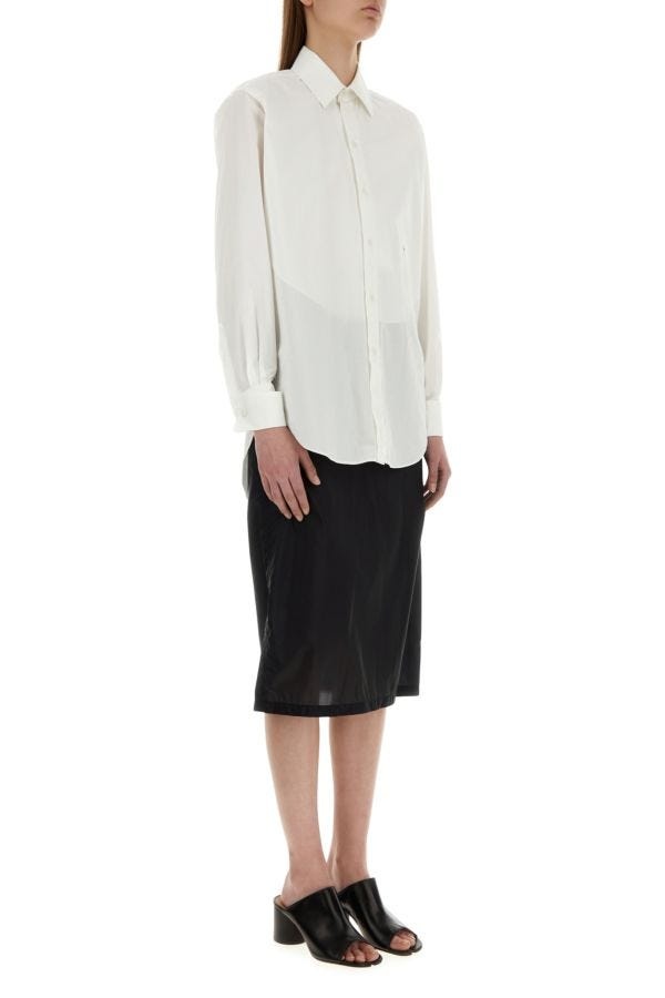 Tシャツ・カットソー Maison Margiela White poplin shirt (S51DT0005S76655 101) Maison Margiela MAISON MARGIELA White Poplin Shirt