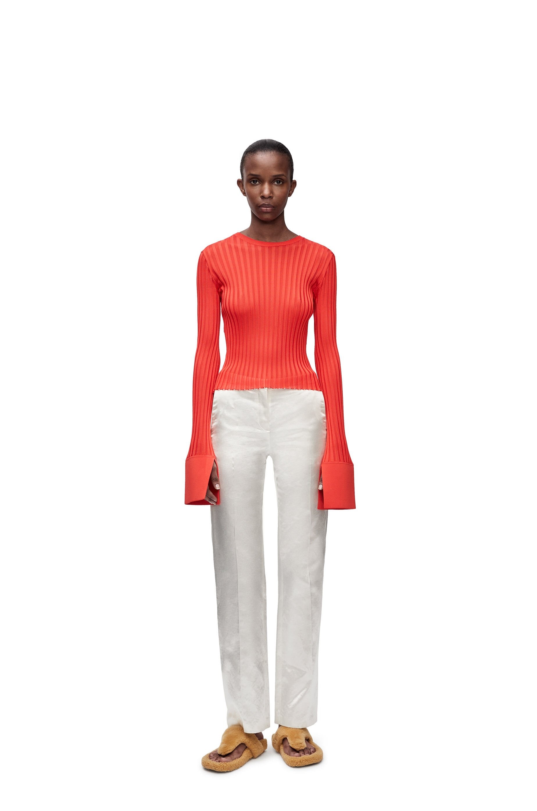 Tailored trousers in cotton satin - 2