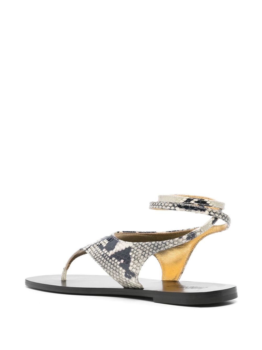 Amalfi snakeskin-effect sandals - 3