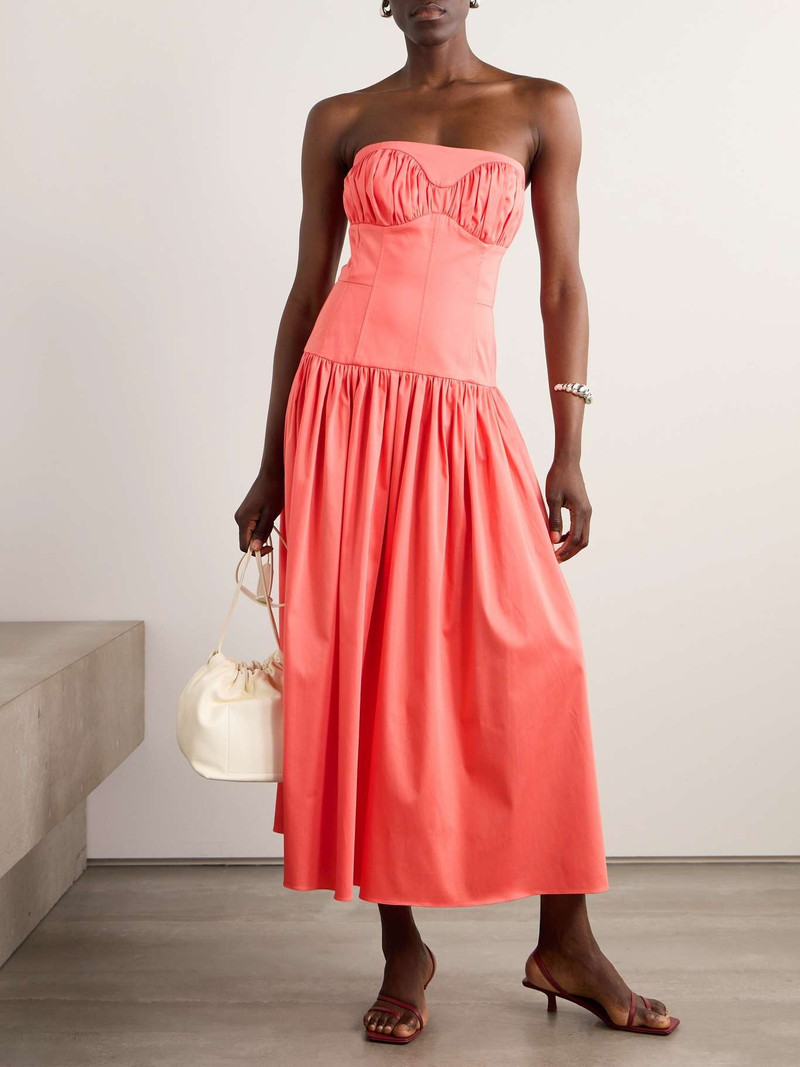 TOVE Lauryn cotton-blend poplin midi dress outlook