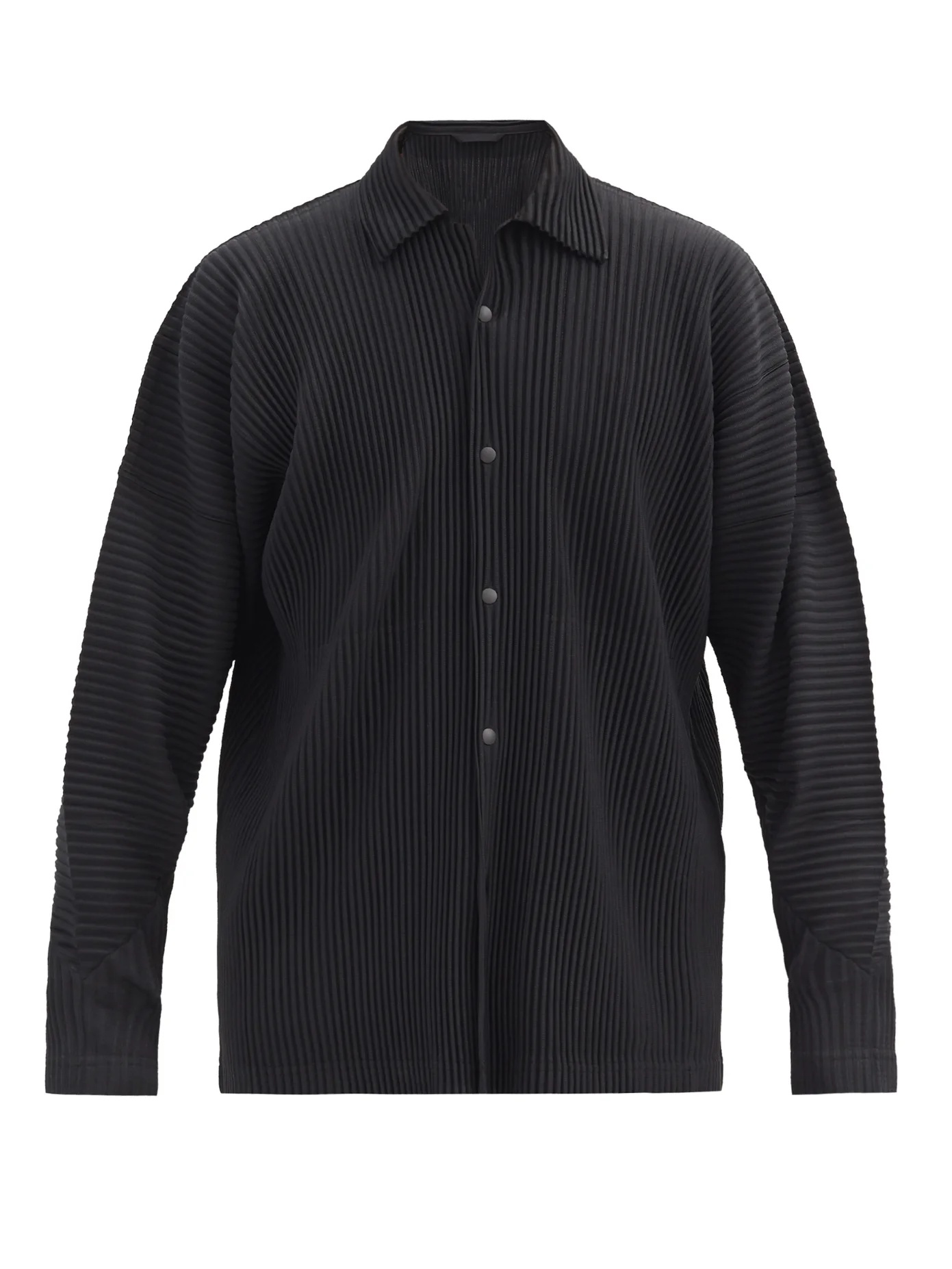 Dropped-shoulder pleated-jersey shirt - 1