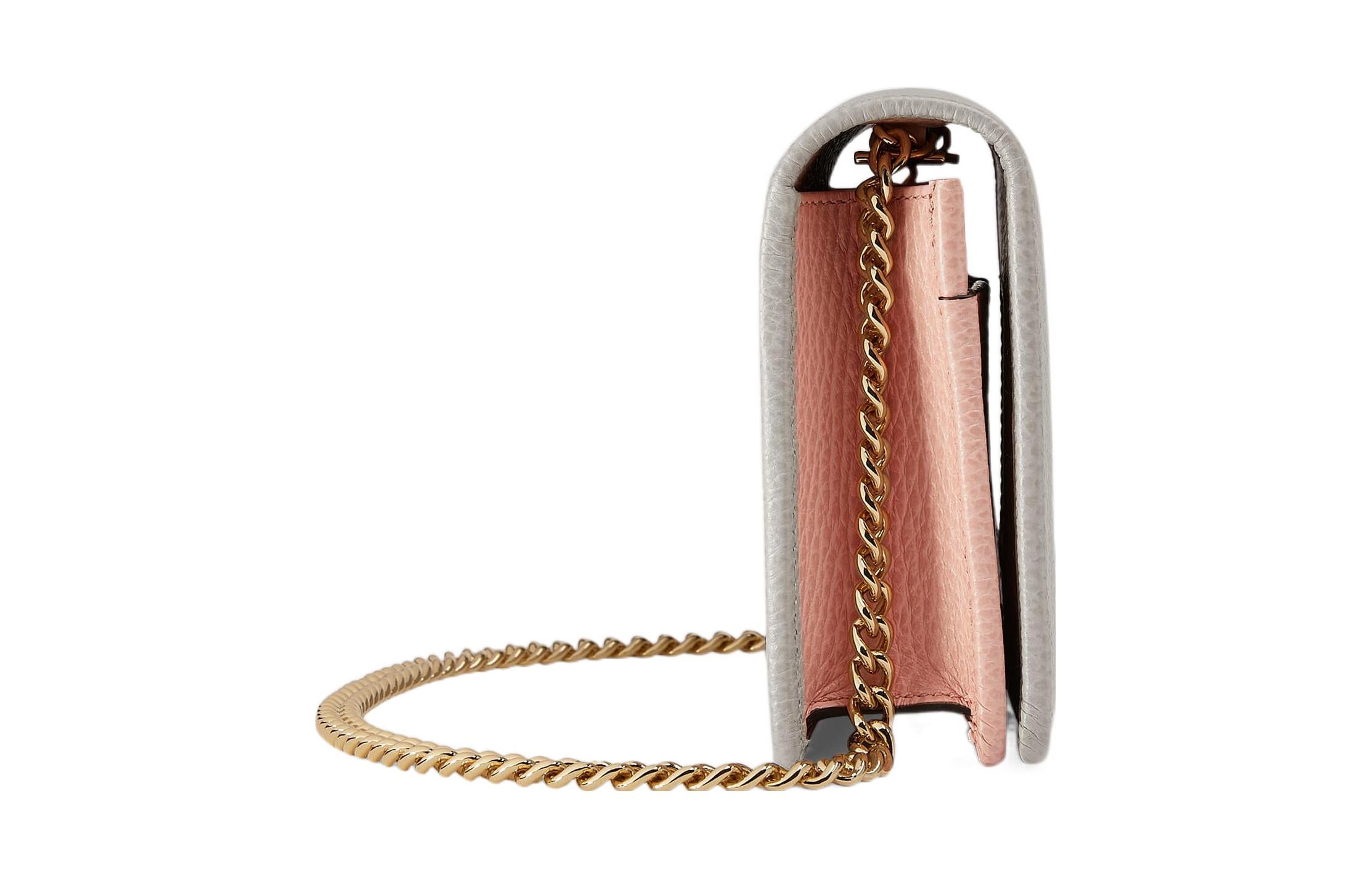 (WMNS) Gucci GG Marmont Mini Chain Bag 'Light Grey' 497985-CAO2G-1443 - 4