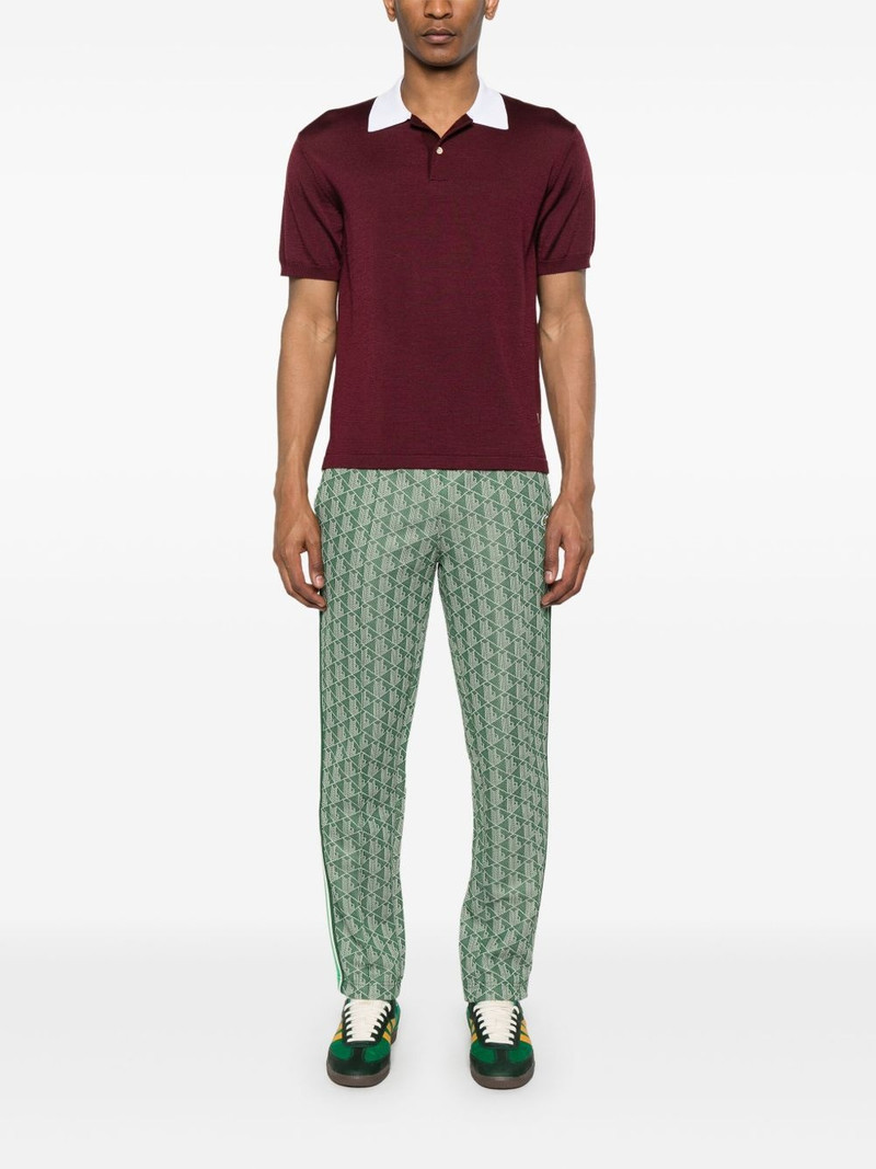 LACOSTE jacquard monogram-pattern track pants outlook