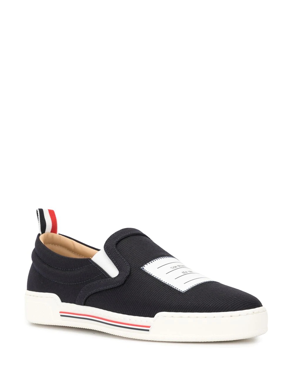 logo-patch slip-on sneakers - 2