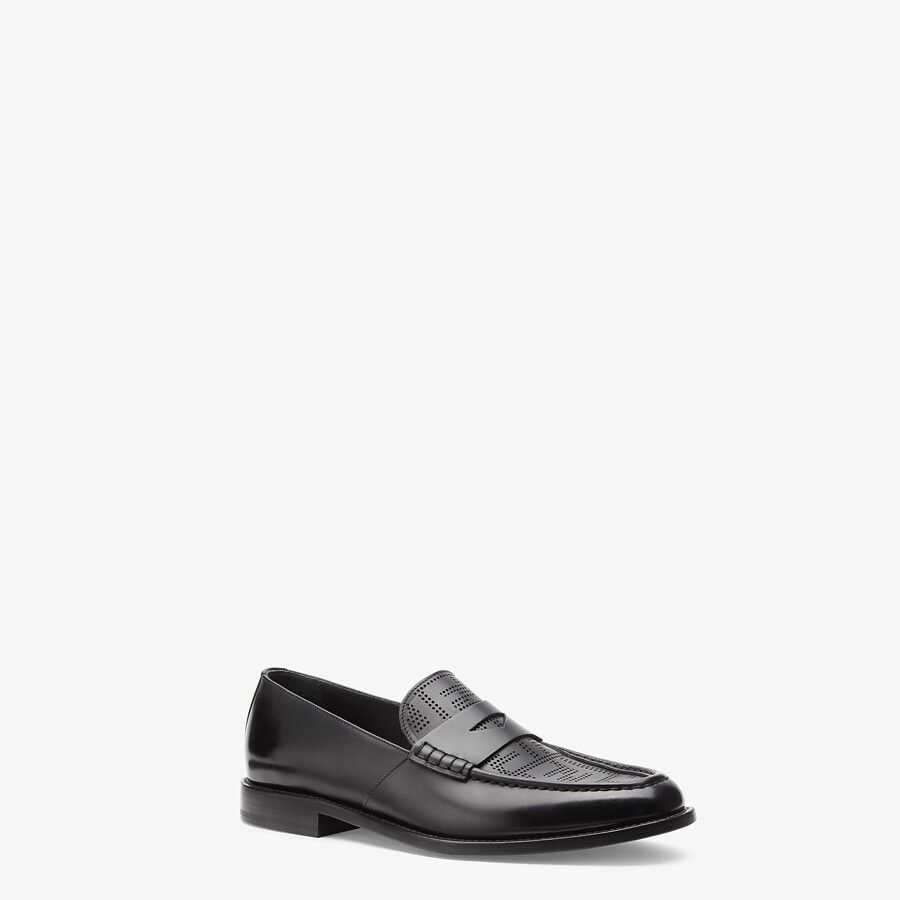 Black leather loafers - 2