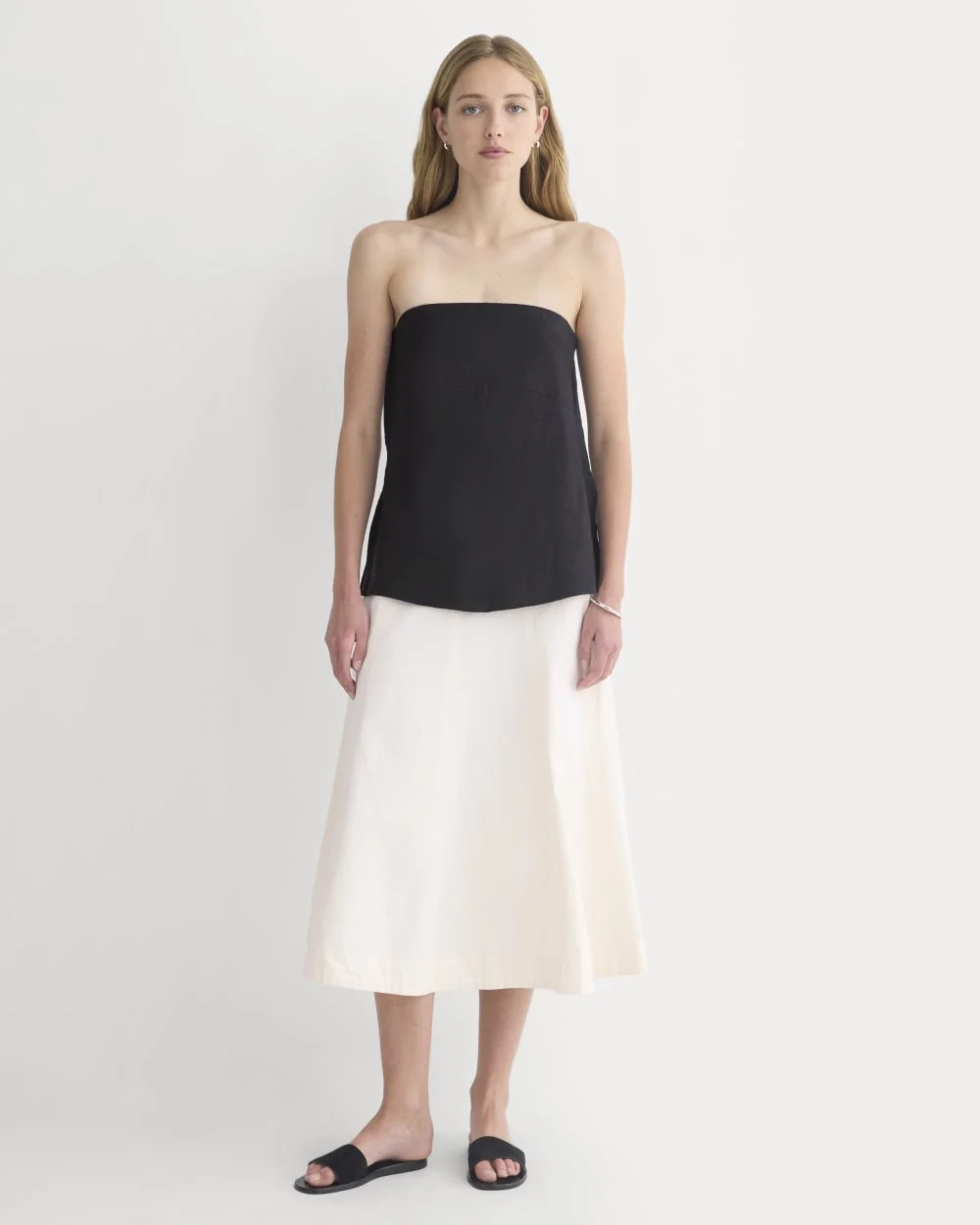 TUBE TOP IN STRETCH LINEN - 1