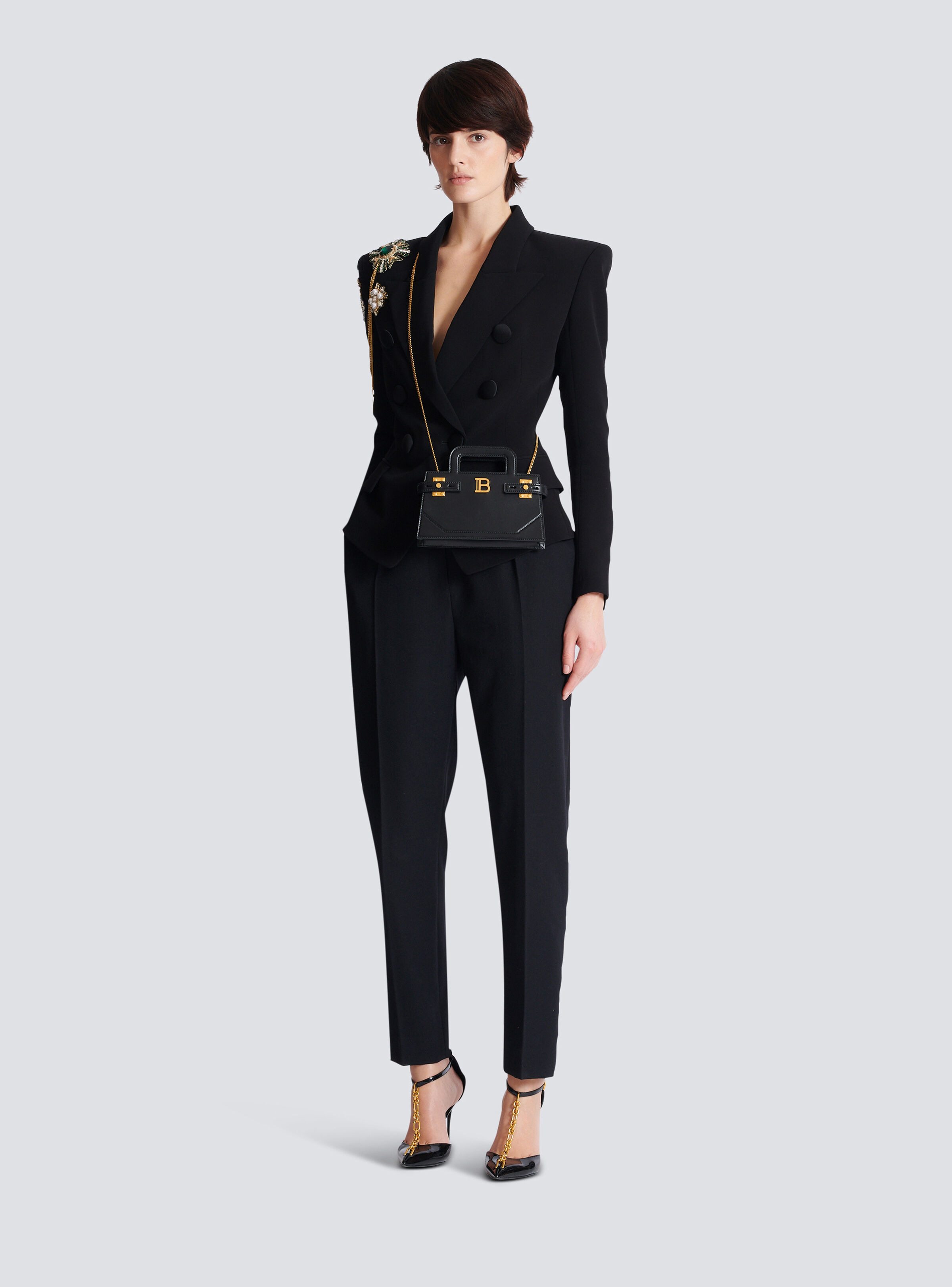 Small B-Buzz Top Handle bag in calfskin - 2