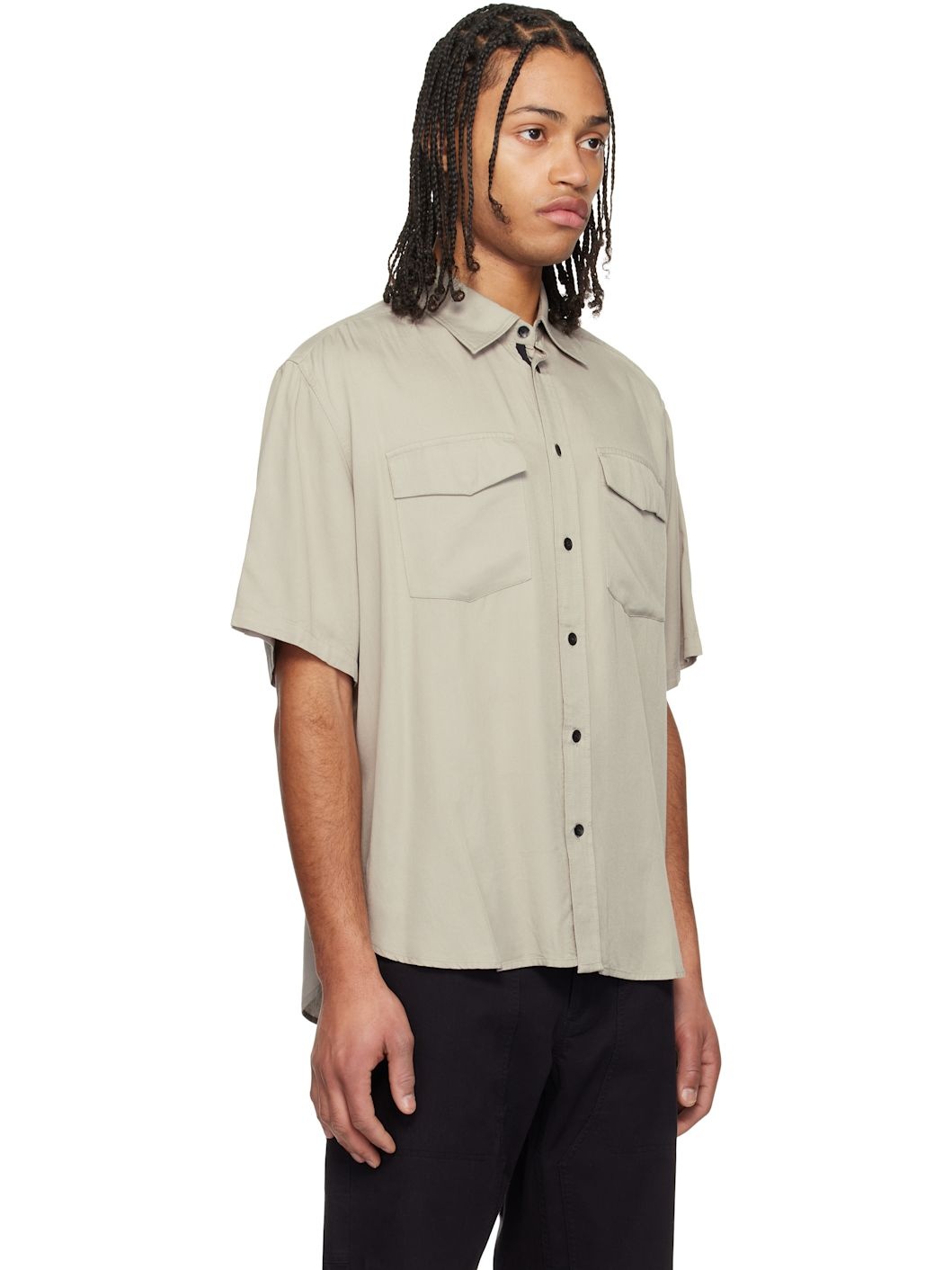 Taupe Matthew 2-Pocket SS Shirt - 2