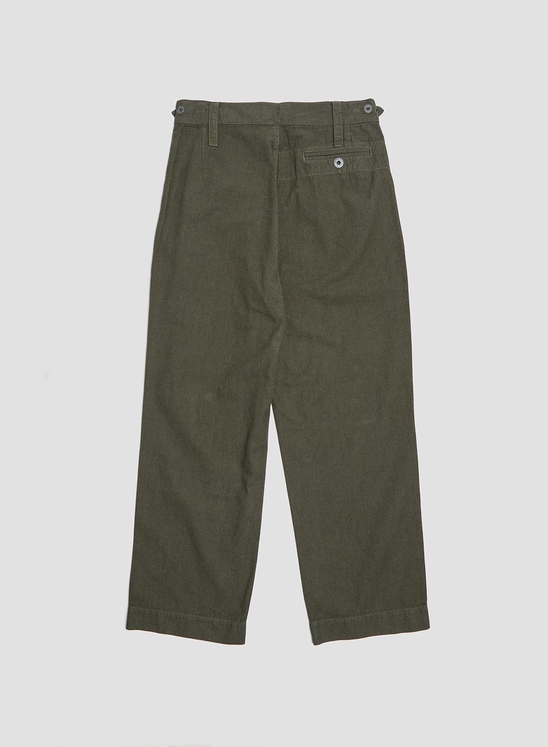 Navvie Pant Cotton Broken Twill in Army - 2