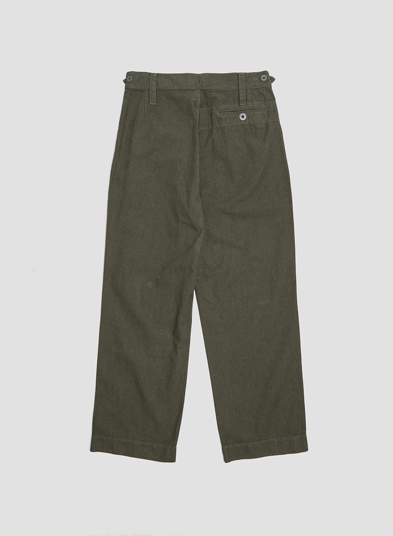Nigel Cabourn Navvie Pant Cotton Broken Twill in Army outlook