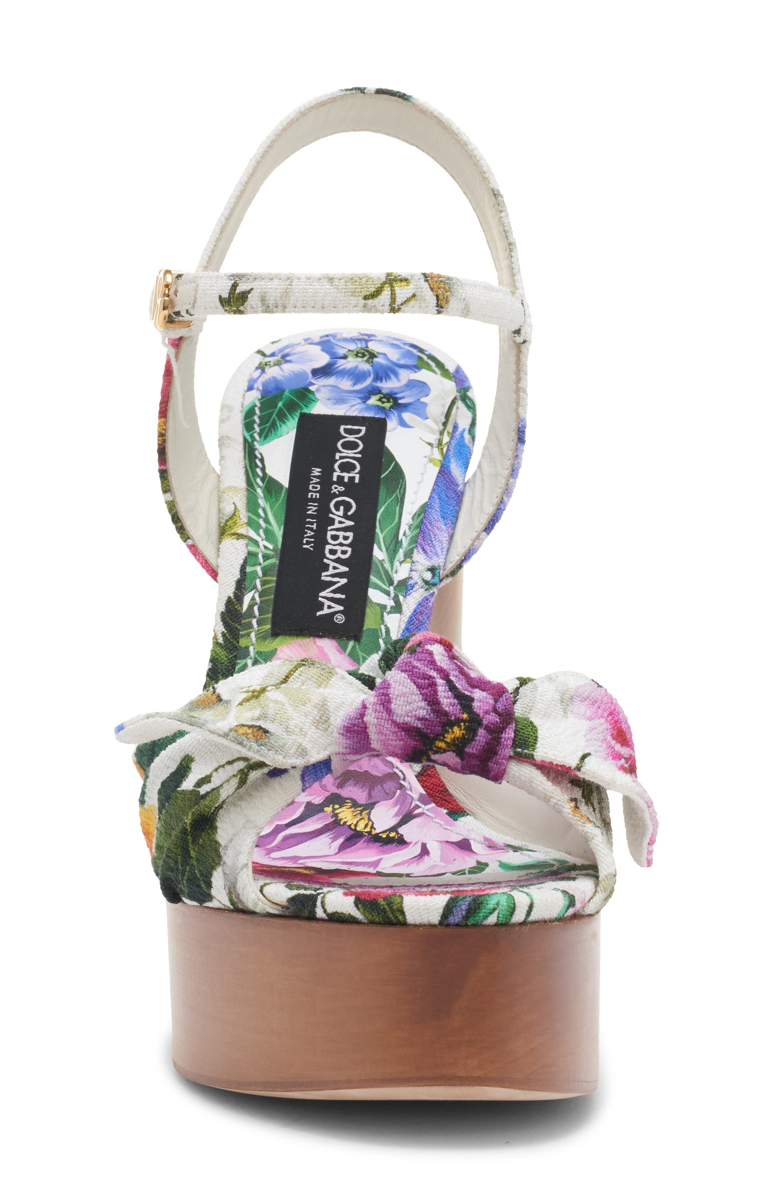 Dolce&Gabbana Gardenia Print Platform Sandal in Mix Fiori Cretonne at Nordstrom - 4