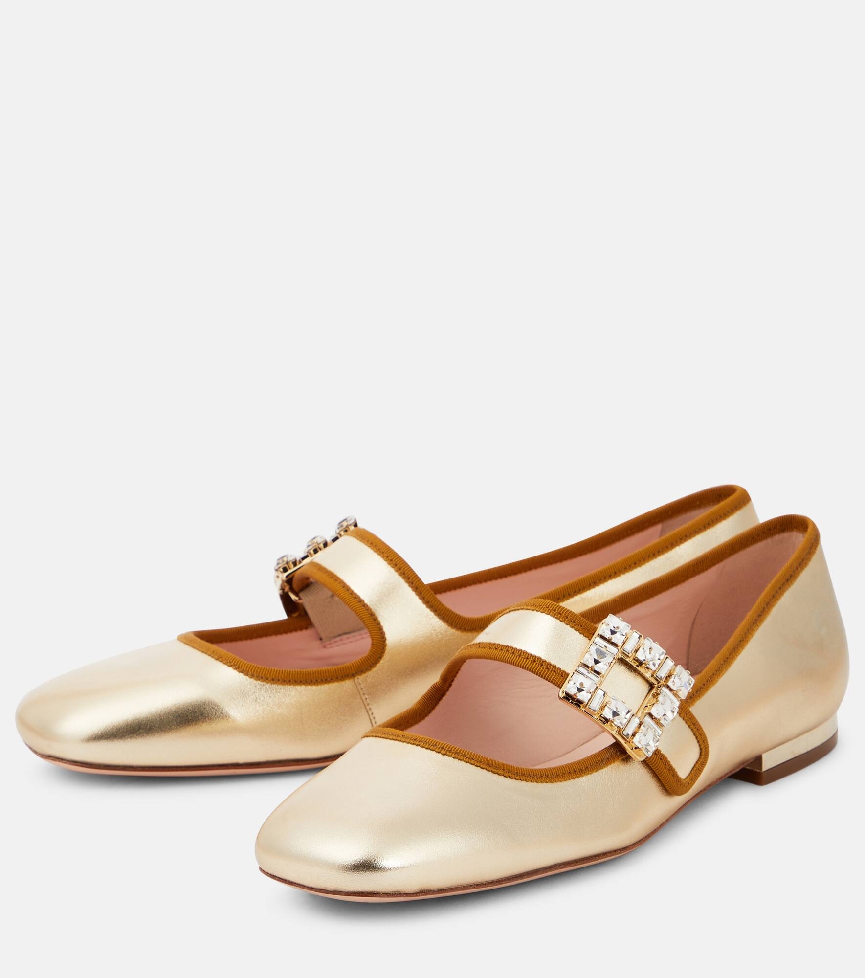 Très Vivier metallic leather ballet flats - 5
