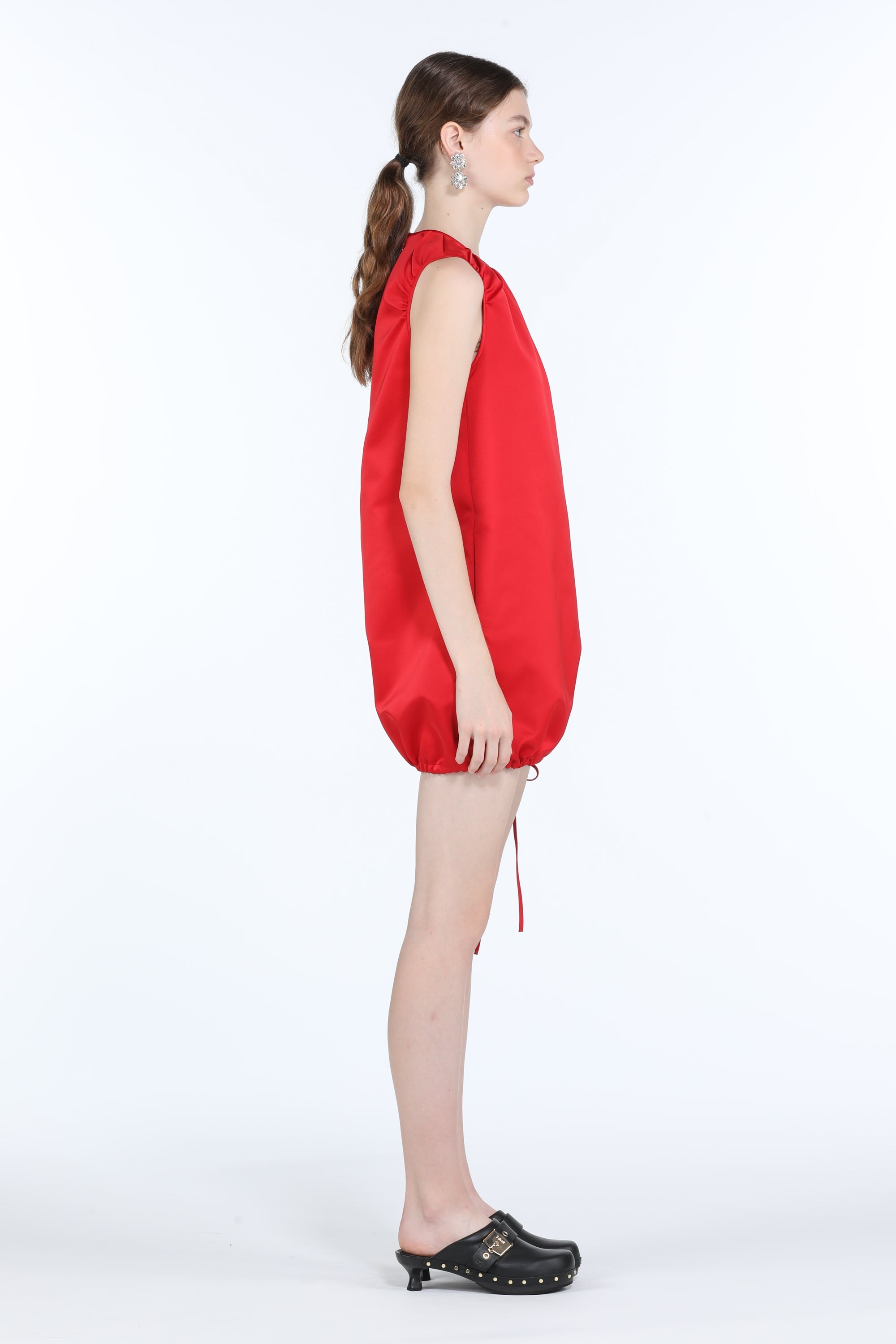 DRAWSTRING MINI DRESS - 3