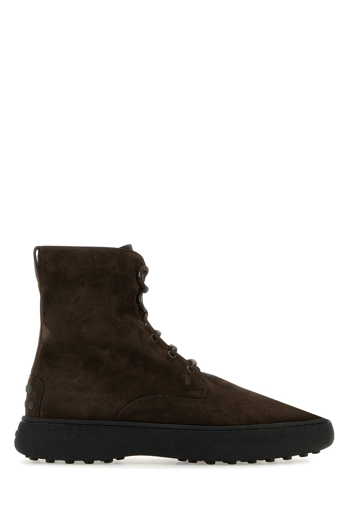 Dark brown suede ankle boots - 1