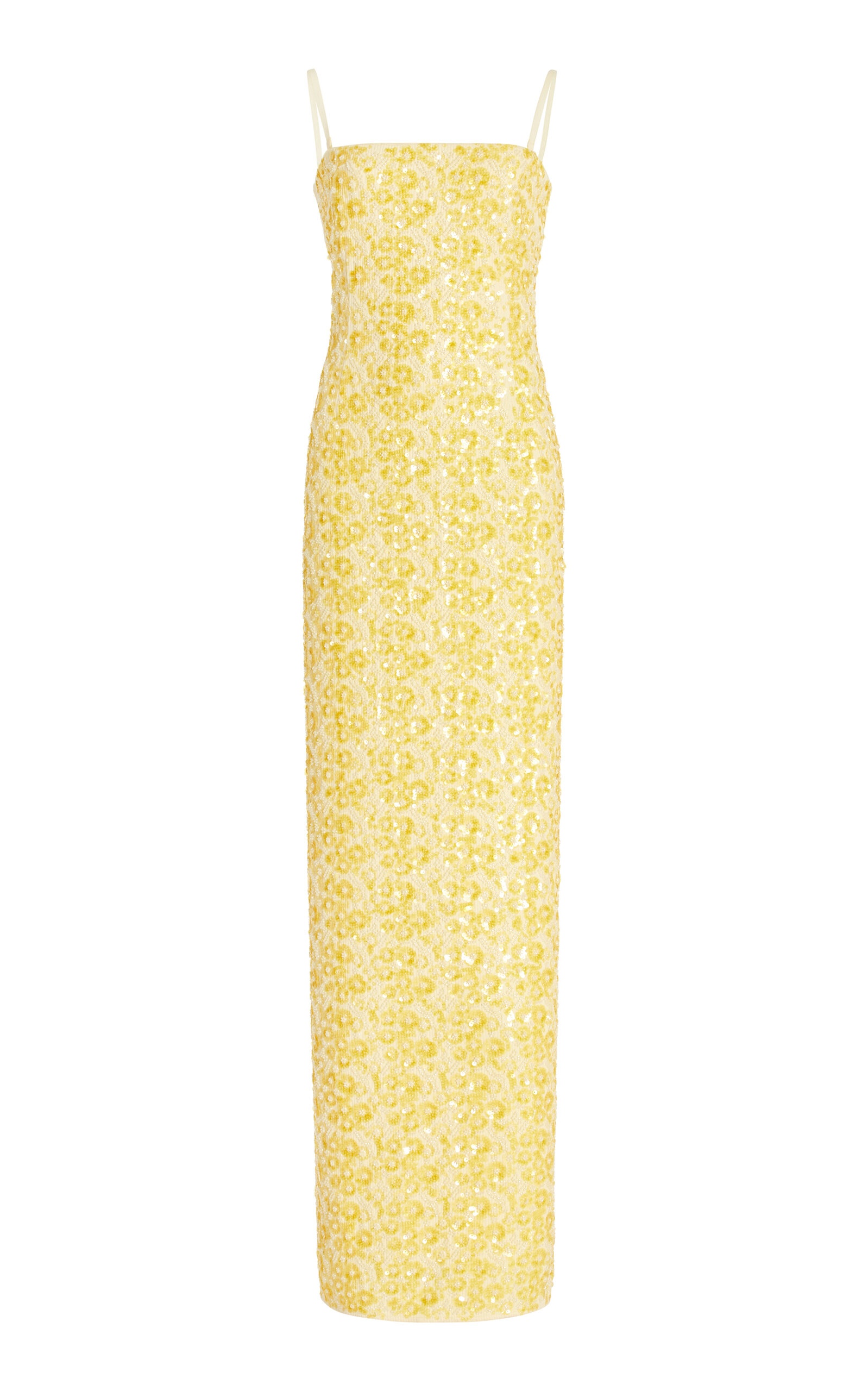 Savia Embellished Jersey Gown yellow - 1