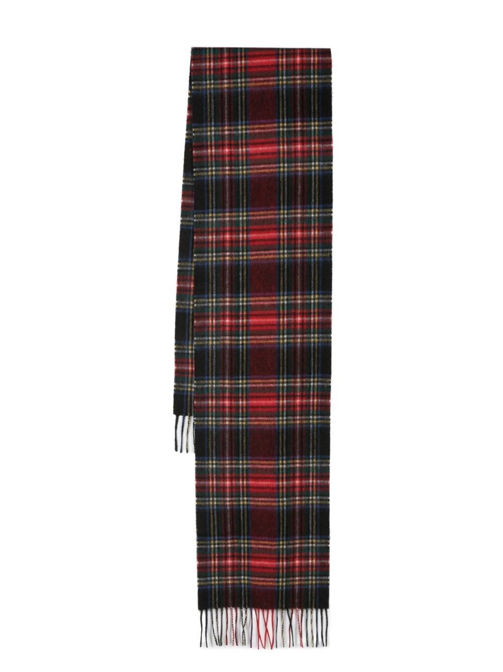 Tartan wool and cashmere scarf - 5