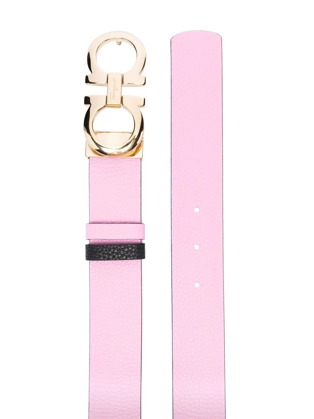 Gancini logo-buckle leather belt - 2