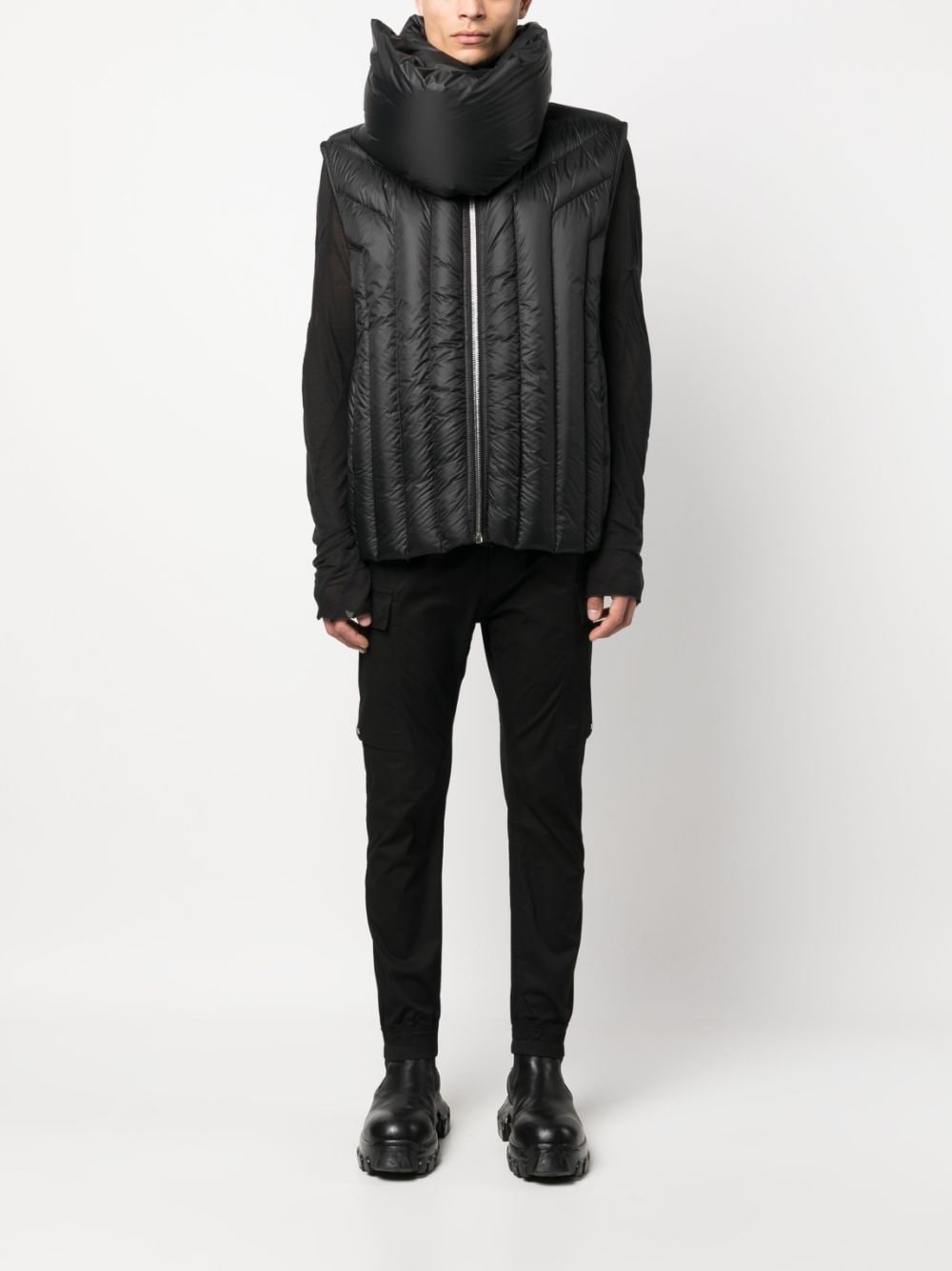 Gimp detachable-neck padded gilet - 2