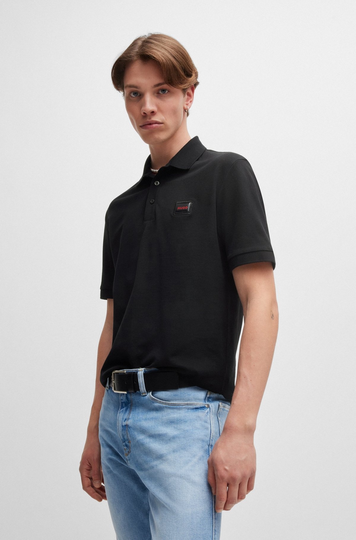 COTTON-PIQUÉ POLO SHIRT WITH JELLY LOGO LABEL - 2