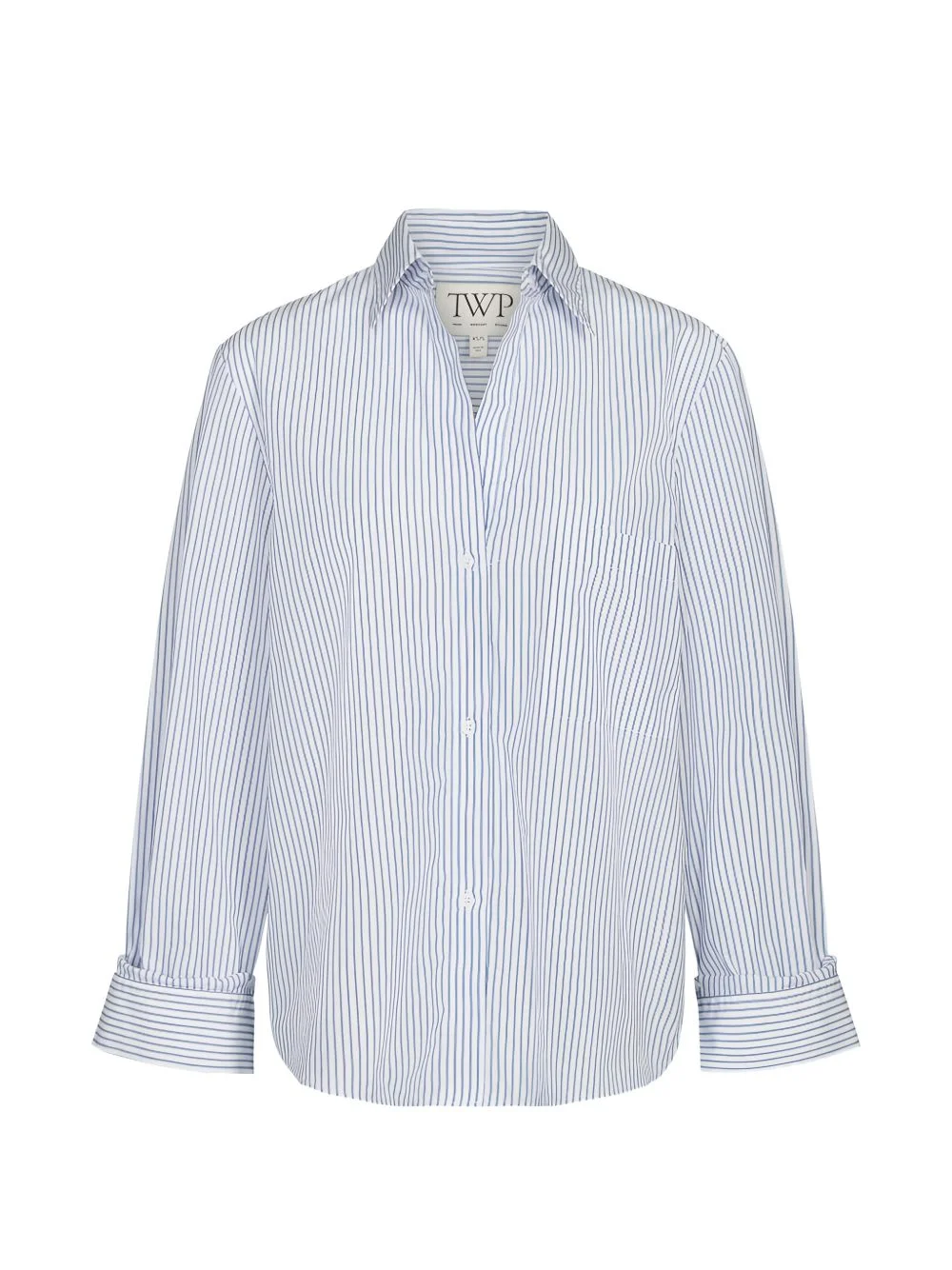 striped patch-pocket shirt - 1