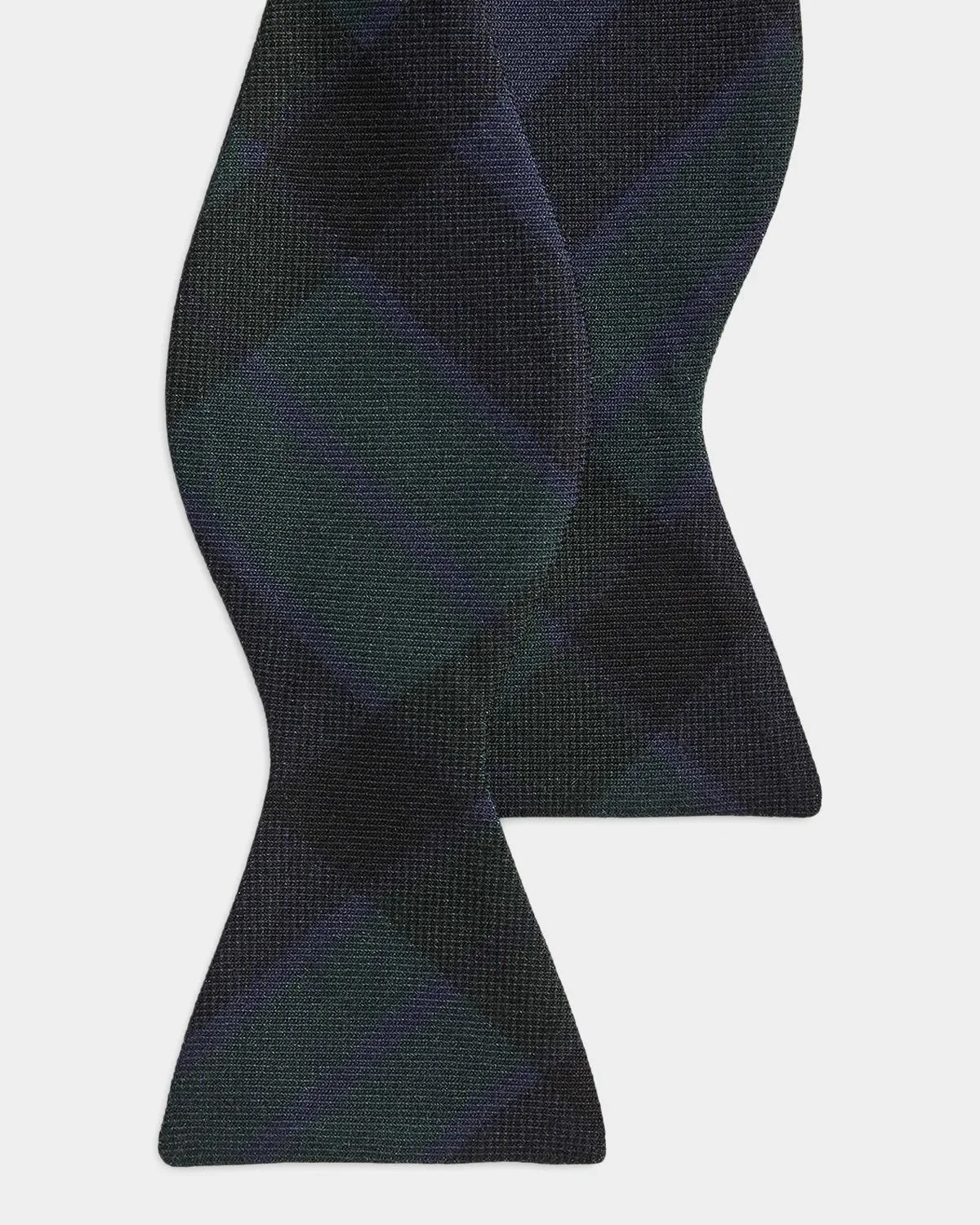 Men's Plaid-Print Cashmere-Silk Bow Tie - 1