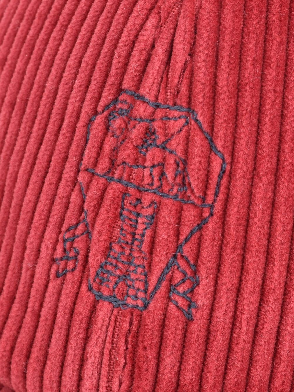 embroidered corduroy cap - 5